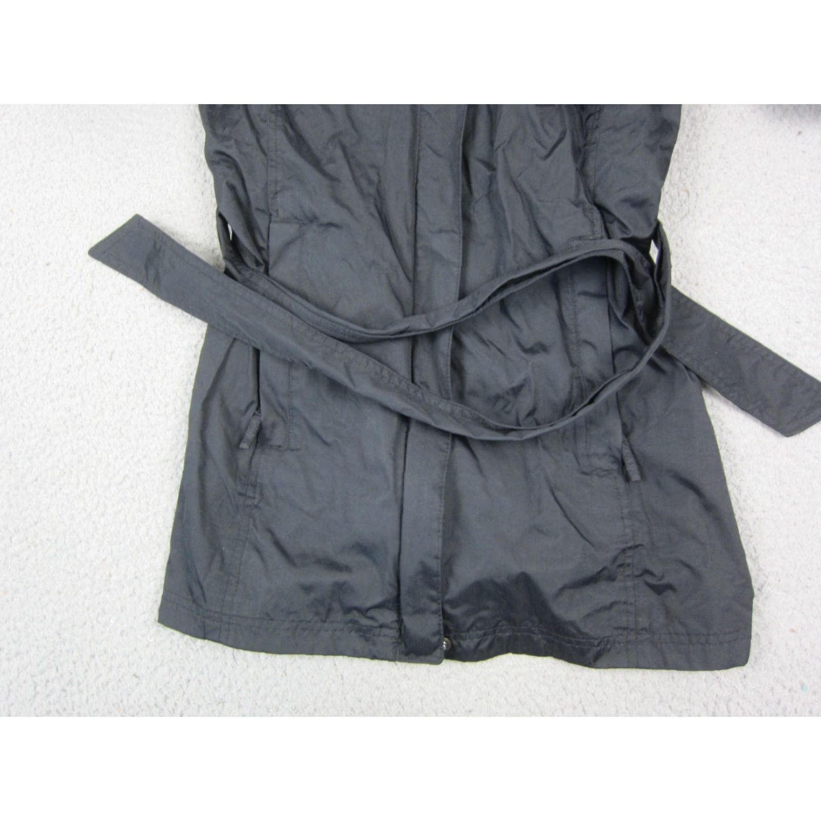 Rains Columbia Jacket Women S Black Trench Coat Omni Shield Belted Softshell Zip Size S / US 4 / IT 40 - 3 Thumbnail