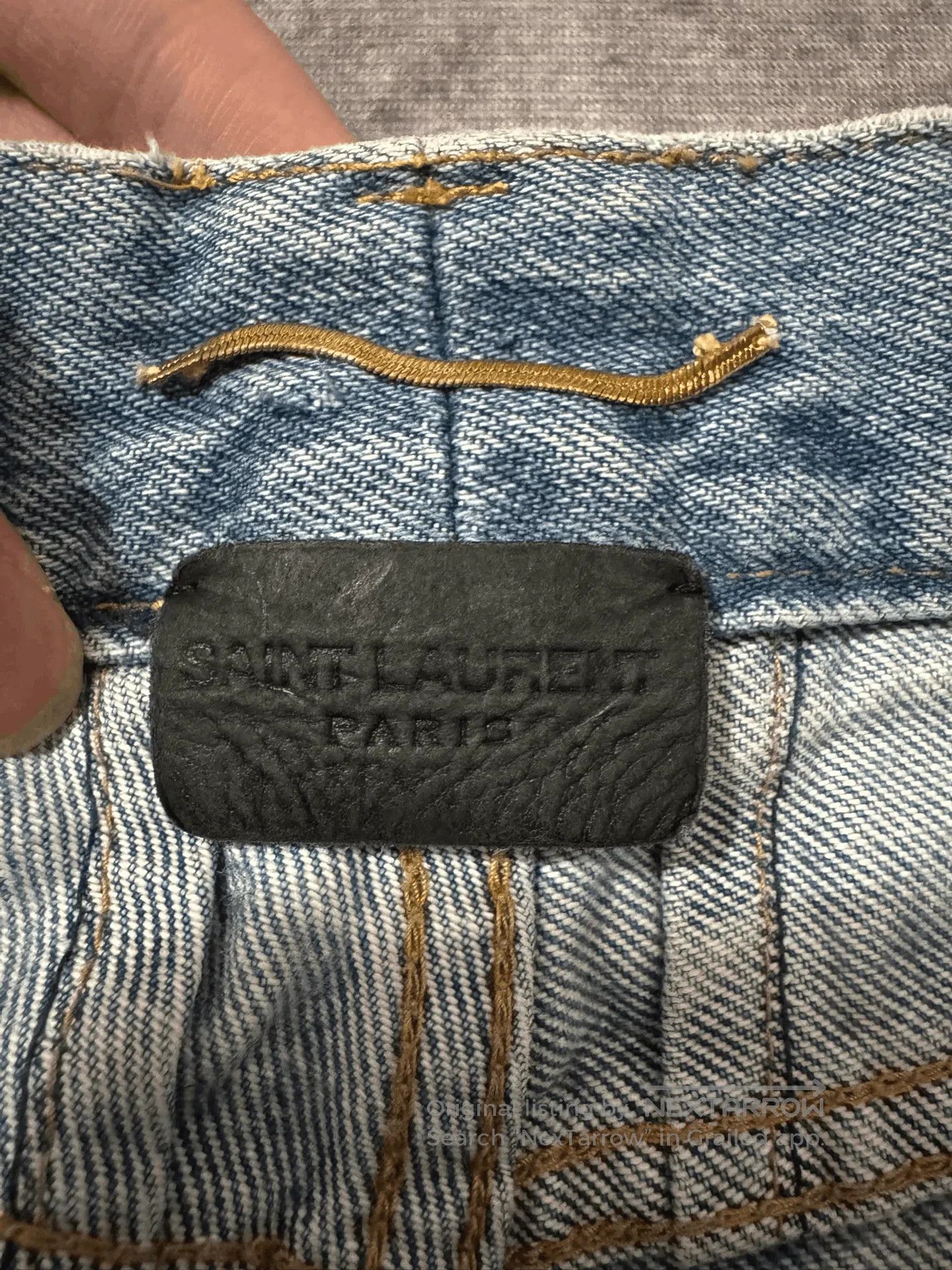 Saint Laurent Paris Saint Laurent Blue Flared Denim Pants. Size 25" / US 0 / IT 36 - 6 Thumbnail