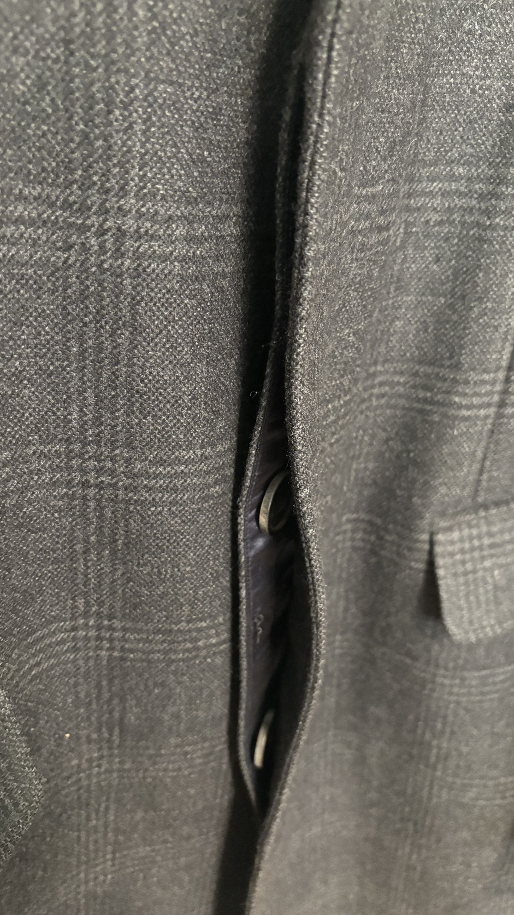 Brooks Brothers Plaid Chesterfield Overcoat Topcoat, Wool, Velvet; 38 -40 Size US M / EU 48-50 / 2 - 17 Thumbnail