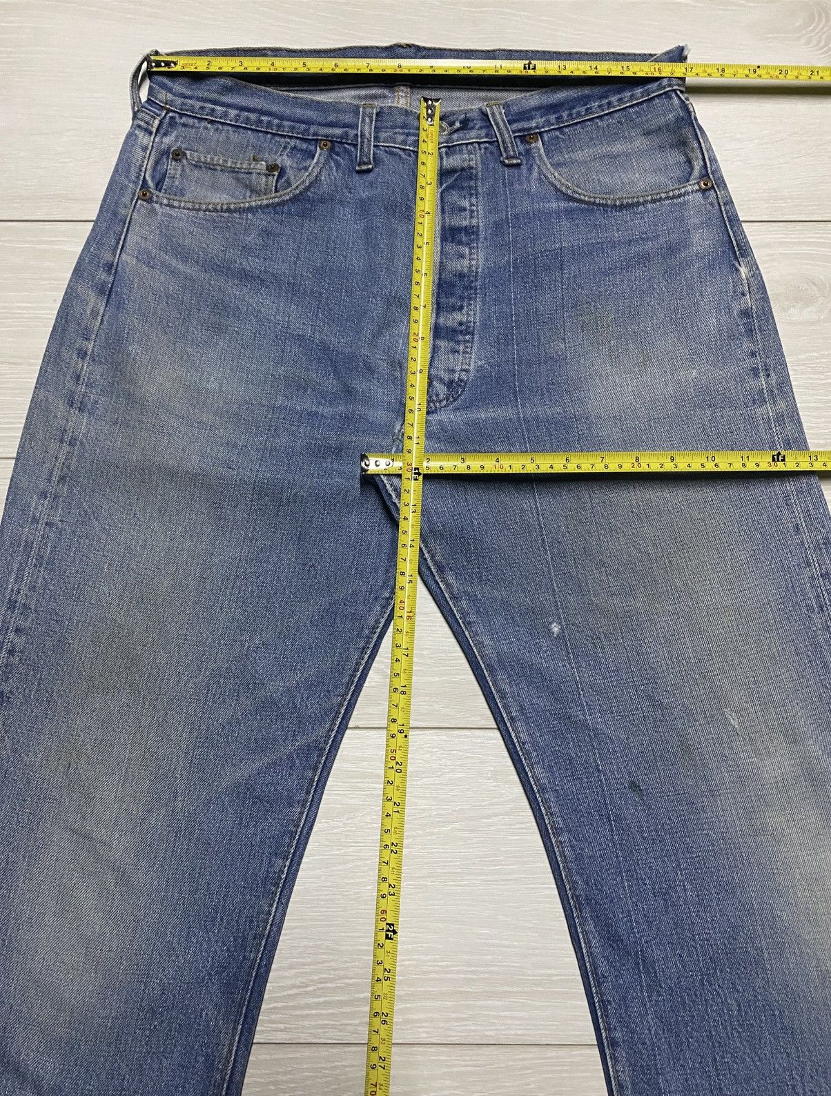 Levi's W34 Vintage Levis 501 70s Selvedge Rindem No6 ButtonFly Jean Size US 34 / EU 50 - 19 Thumbnail