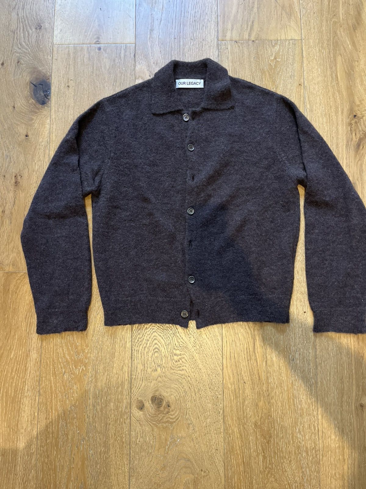Pre-owned Our Legacy Grail  Evening Knit Cardigan Sweater