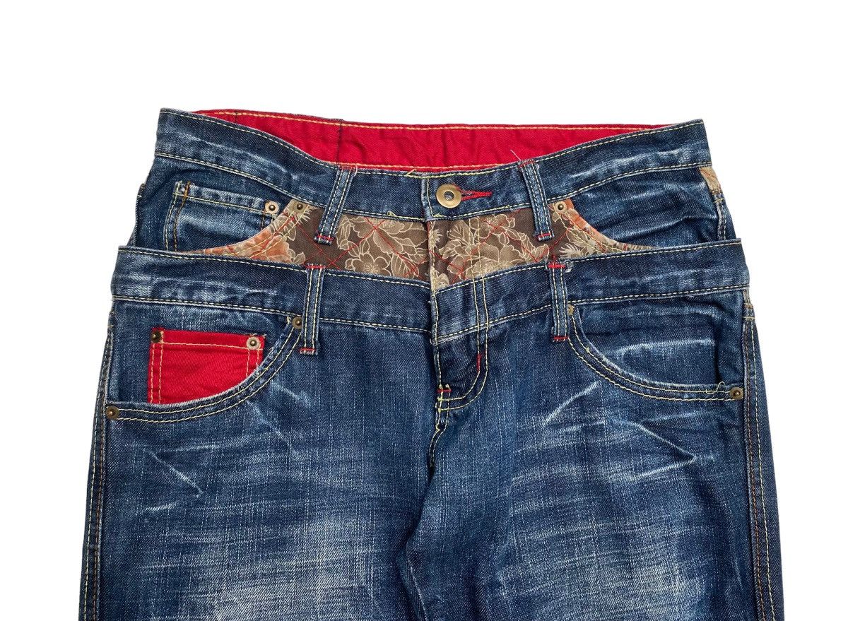 If Six Was Nine × Japanese Brand Vintage Japanese Brand Sukajan Double Waist Jeans 1990s Size US 32 / EU 48 - 3 Thumbnail