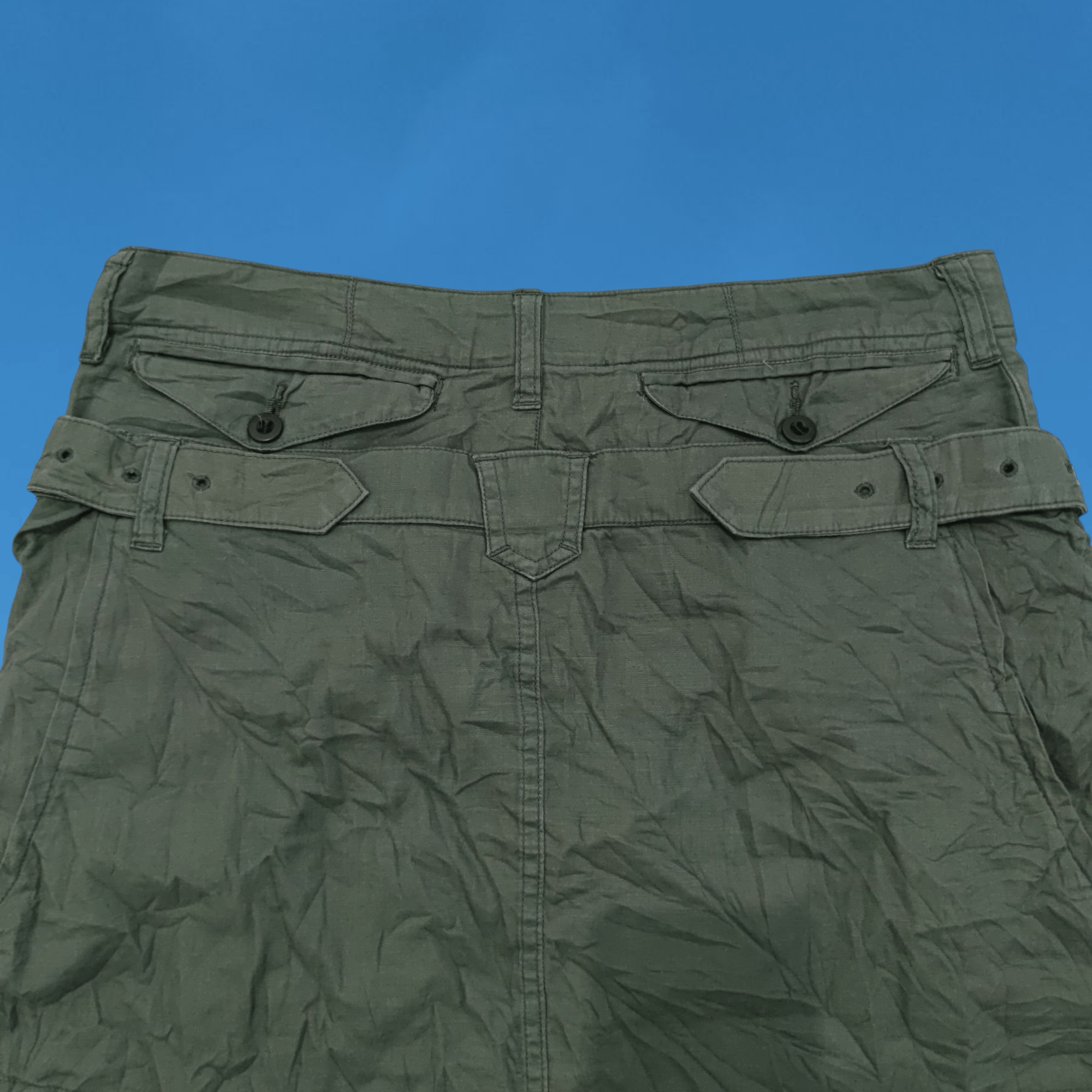 Issey Miyake × Zucca Zucca By Issey Miyake Work Military 4 Pocket Skirt Size 31" - 3 Thumbnail