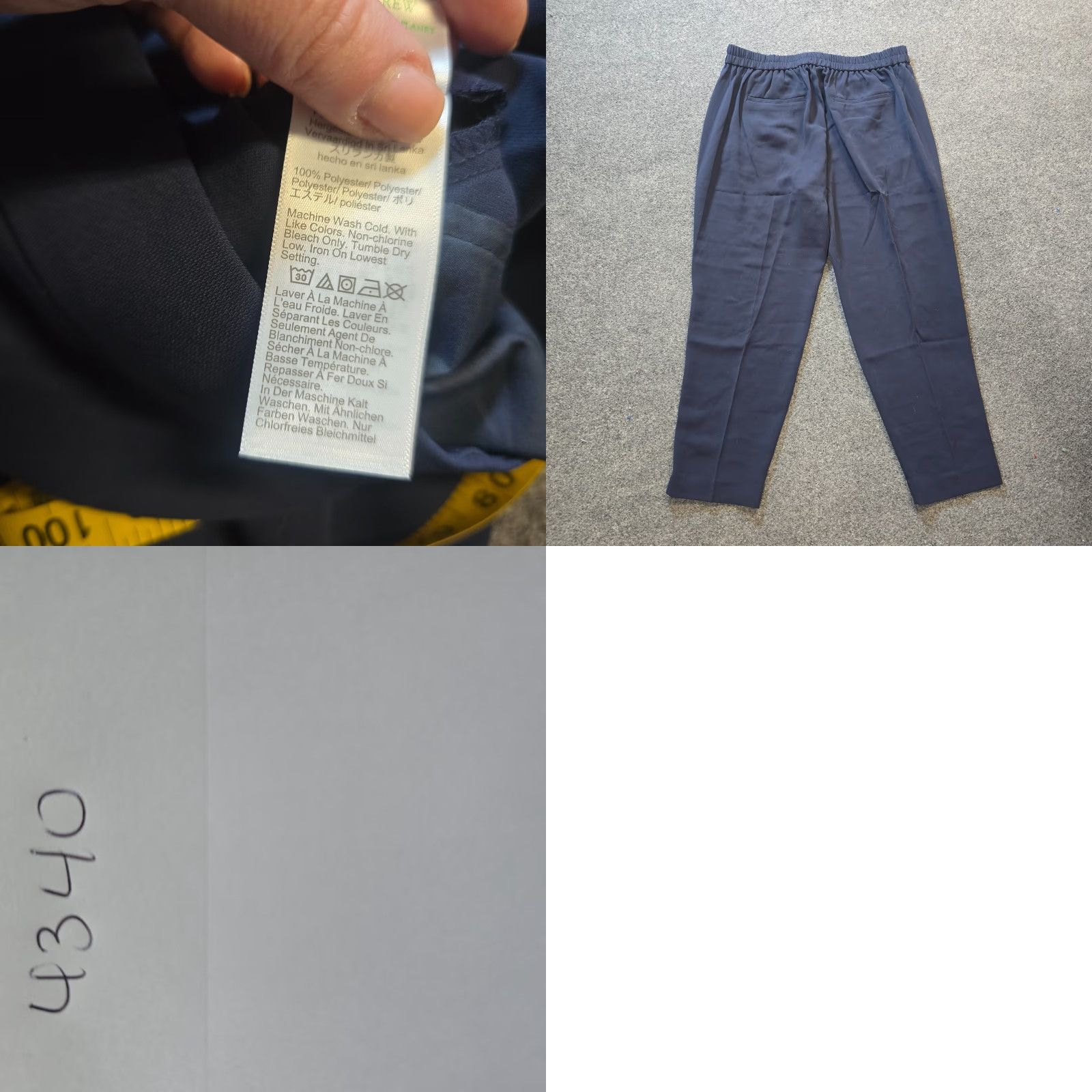 J.Crew J.CREW Pants Womens Size 12 Blue Relaxed Taper Pull On Career Minimal Capsule Dress Pants Size 34" / US 12 / IT 48 - 8 Thumbnail