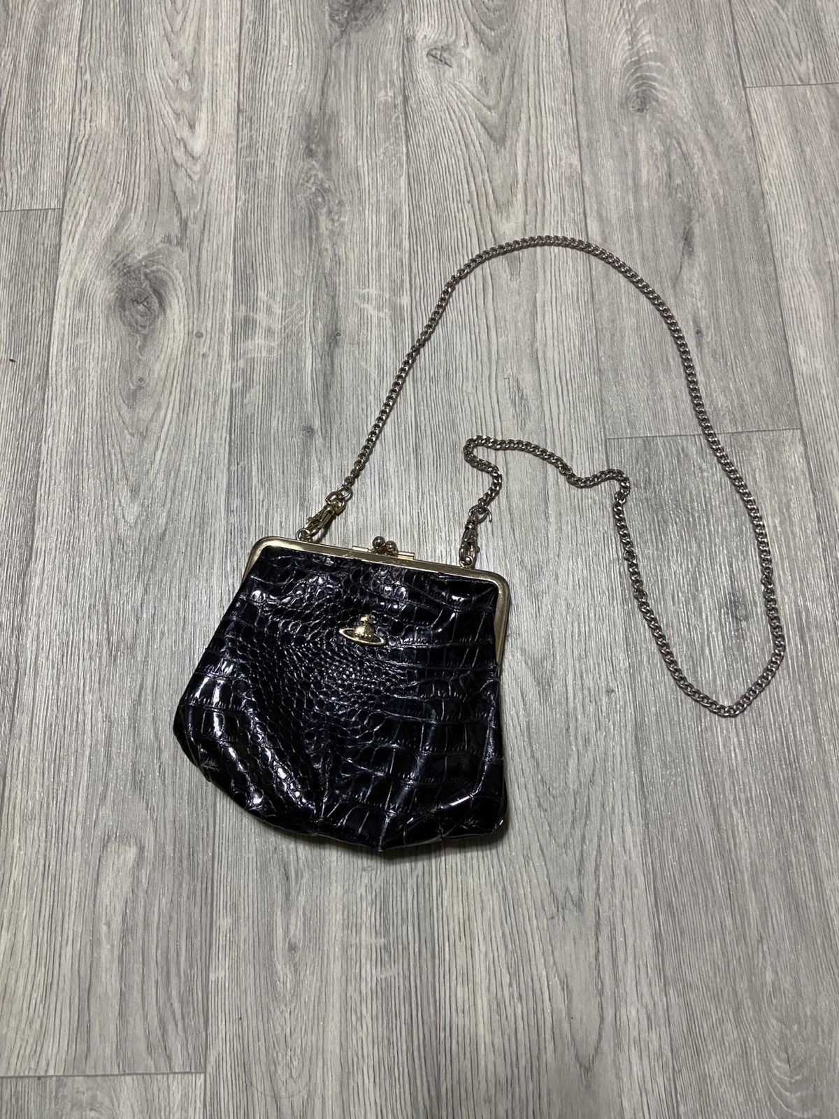 Vivienne Westwood Vivienne Westwood Archive Orb Croc-Embossed Granny Frame Size ONE SIZE - 2 Thumbnail