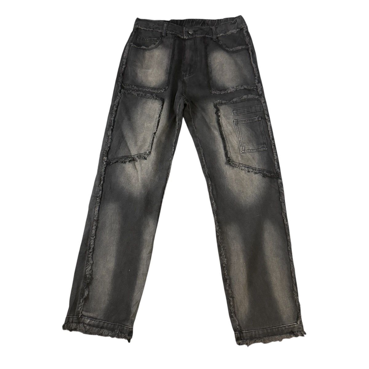 If Six Was Nine Japanese Y2K Nothingtosomething Black Denim Size US 31 - 1 Thumbnail