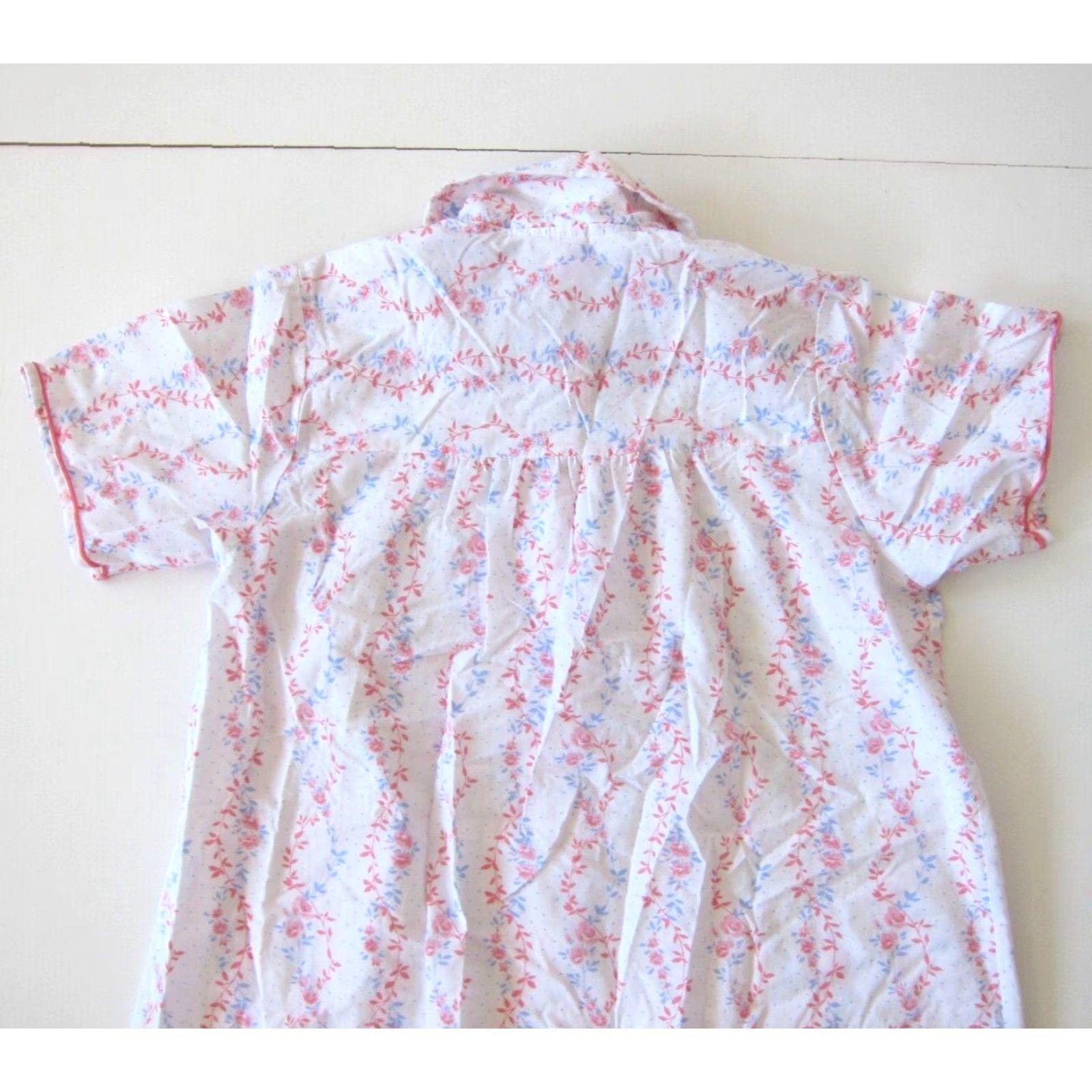 Pinko VINTAGE Coffee Casual Cotton Pink Floral Button Down Pocket Maxi House Dress M Size M / US 6-8 / IT 42-44 - 6 Thumbnail