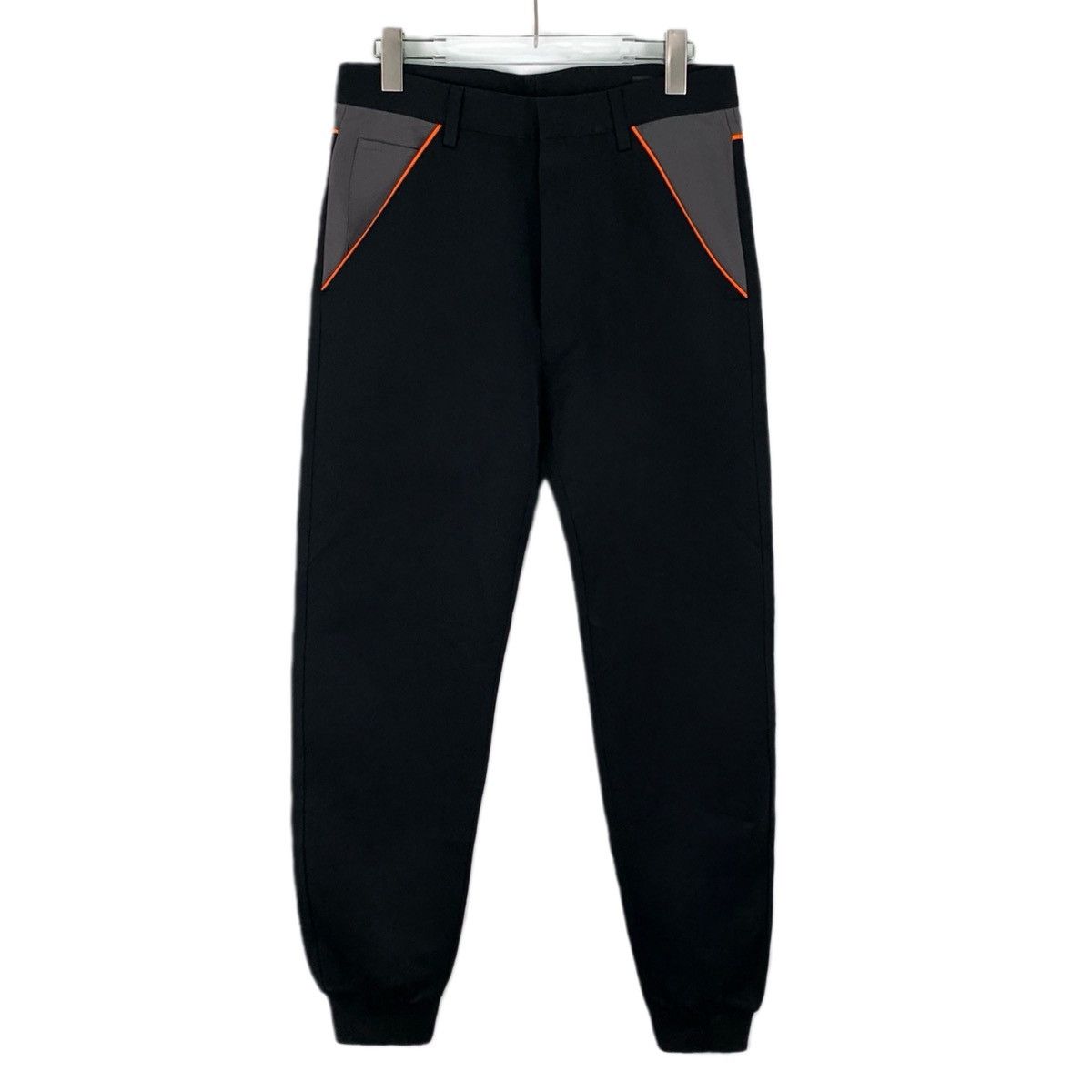 Prada Prada Black Spliced Pocket Cotton Cuffed Casual Pants K26WX Size US 30 / EU 46 - 1 Thumbnail