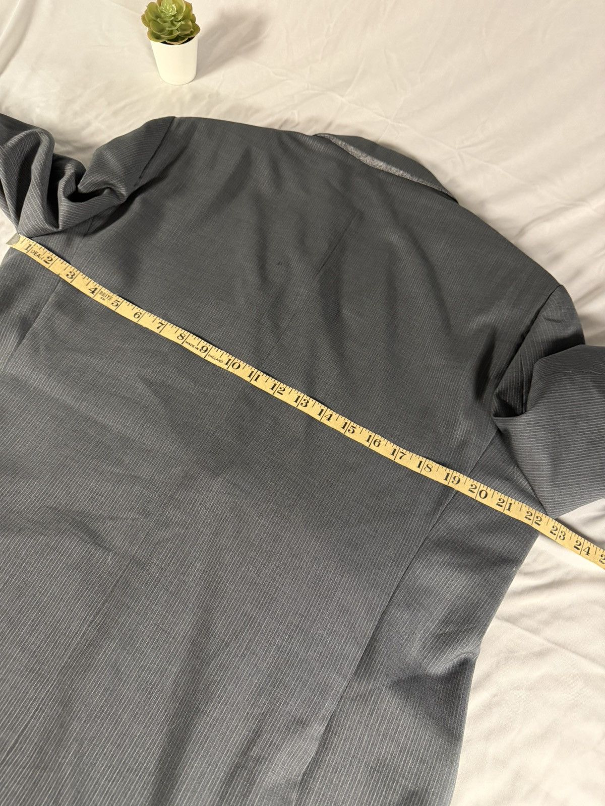 Valentino Valentino Roma Men’s 2 Button Grey Blazer Pinstripe Size 46R Size 46R - 12 Thumbnail