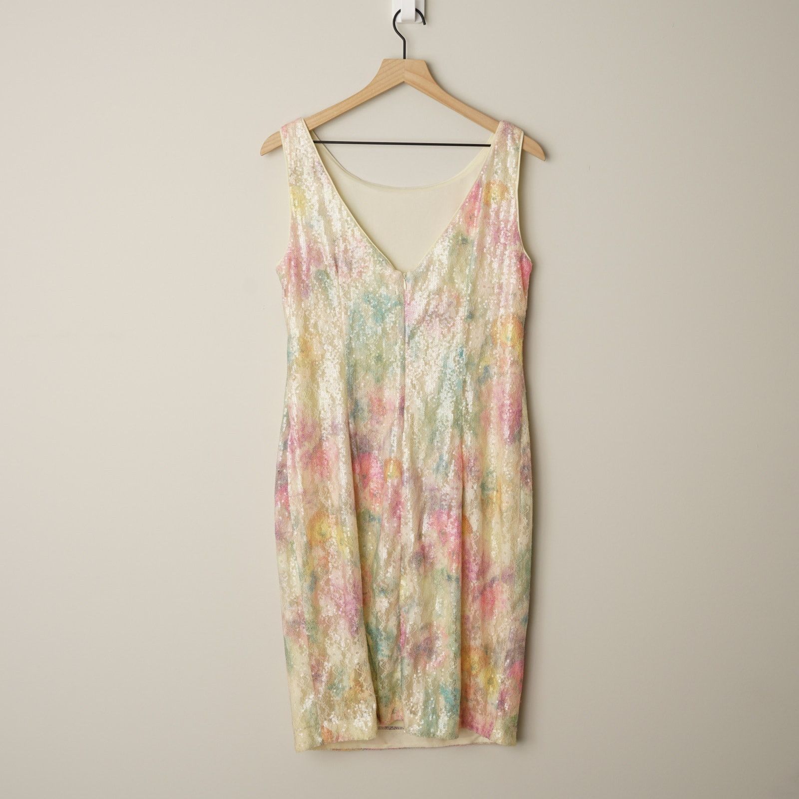 Other Studio One New York Sequin Floral Dress Y2K Sparkly V Back Size L / US 10 / IT 46 - 5 Thumbnail