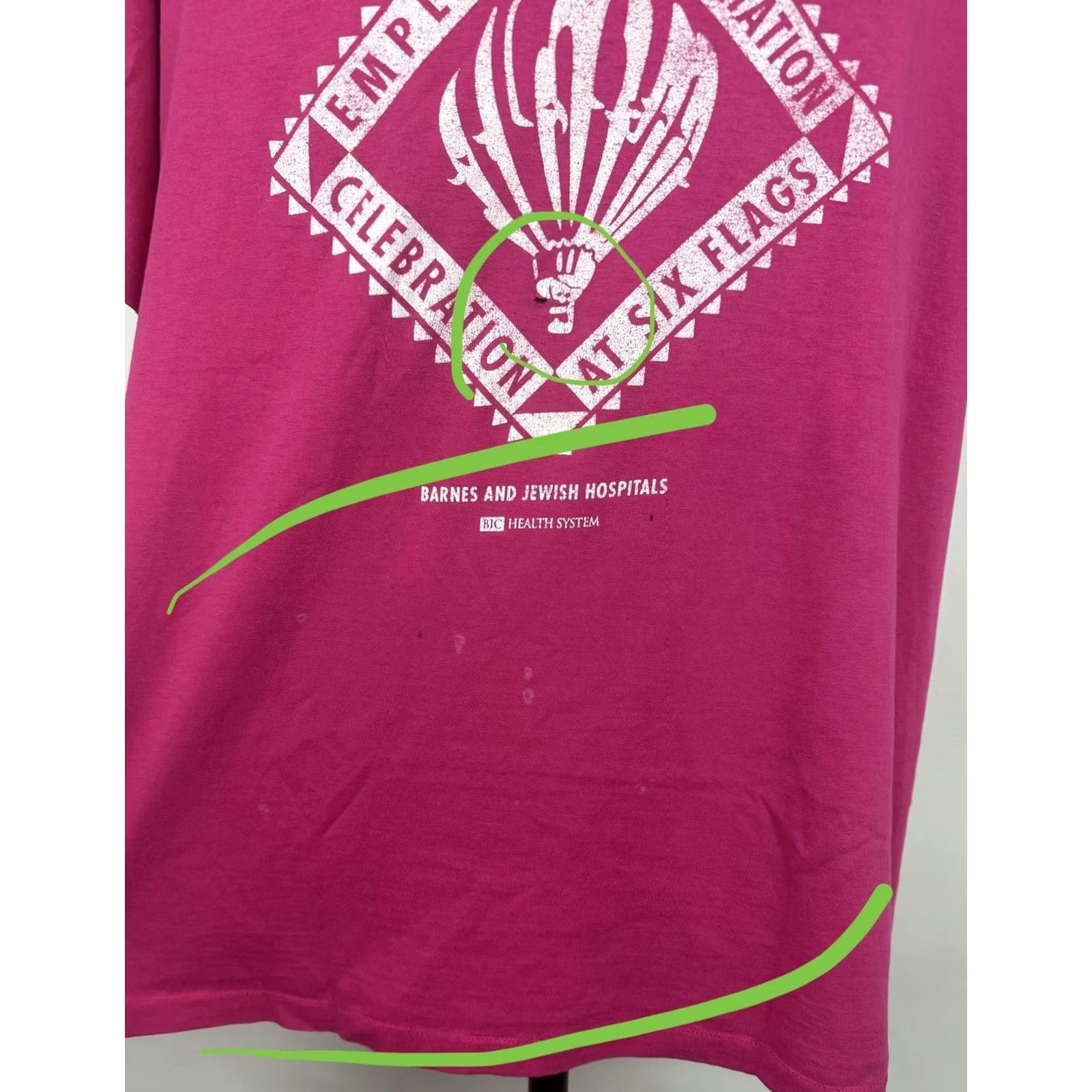 Hanes VINTAGE Hanes T-Shirt Mens XL Pink 90s Retro Graphic Print Shirt Short Sleeve Crew Neck Size US XL / EU 56 / 4 - 4 Thumbnail