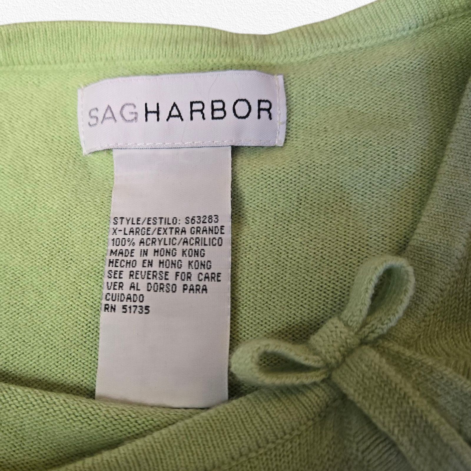 Other Spring Green Crewneck Bow Accent Sweater Size XL Size XL / US 12-14 / IT 48-50 - 5 Thumbnail