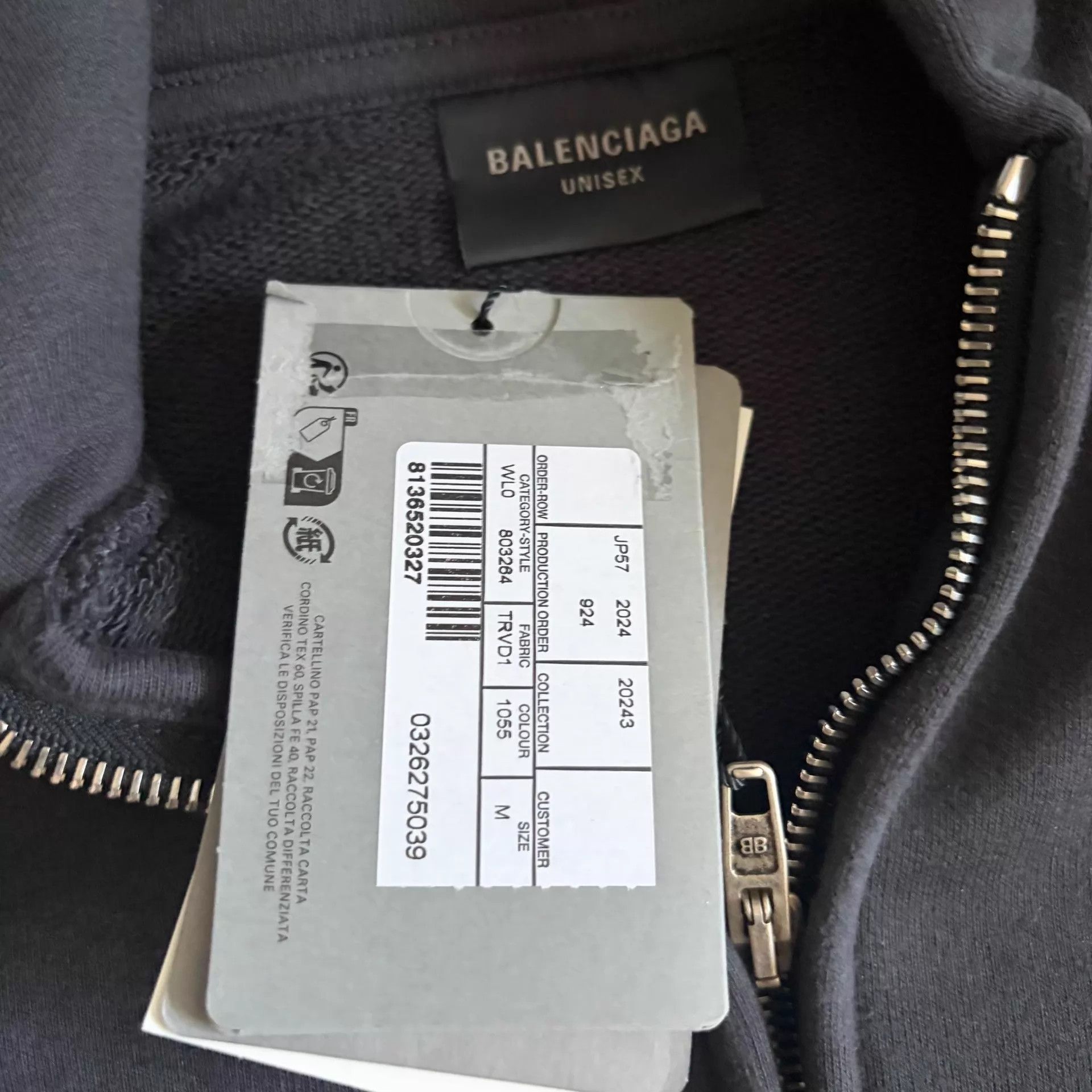 Balenciaga Balenciaga 24 Planet Earth Black Zip Hoodie M Size M / US 6-8 / IT 42-44 - 3 Thumbnail