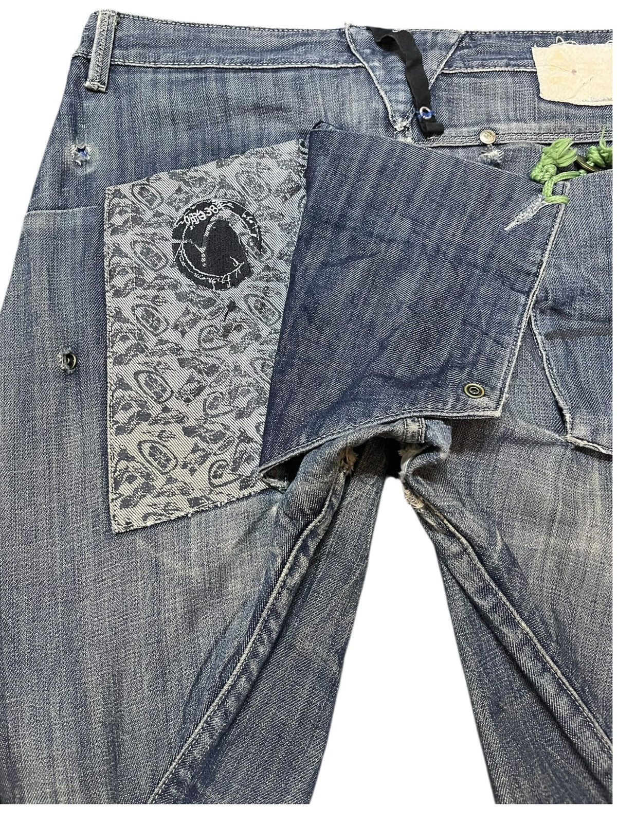 POST ARCHIVE FACTION (PAF) Vintage Japanese Brand Curvy Leg Flip-Flap Pocket Avantgarde Size US 35 - 10 Thumbnail