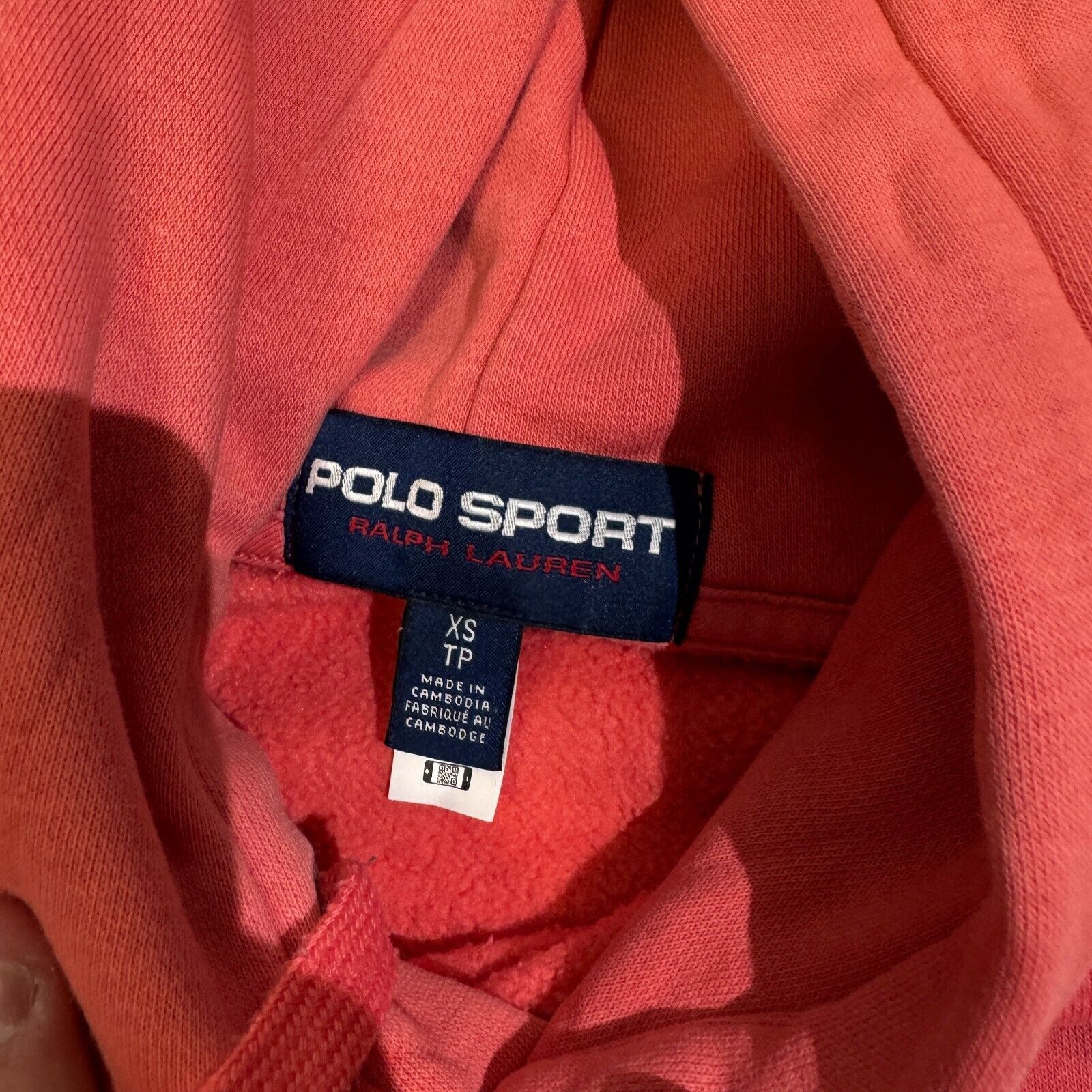 Polo Ralph Lauren Vintage Ralph Lauren Unisex Pink Cotton Hoodie Size XS Polo Size US XS / EU 42 / 0 - 8 Thumbnail