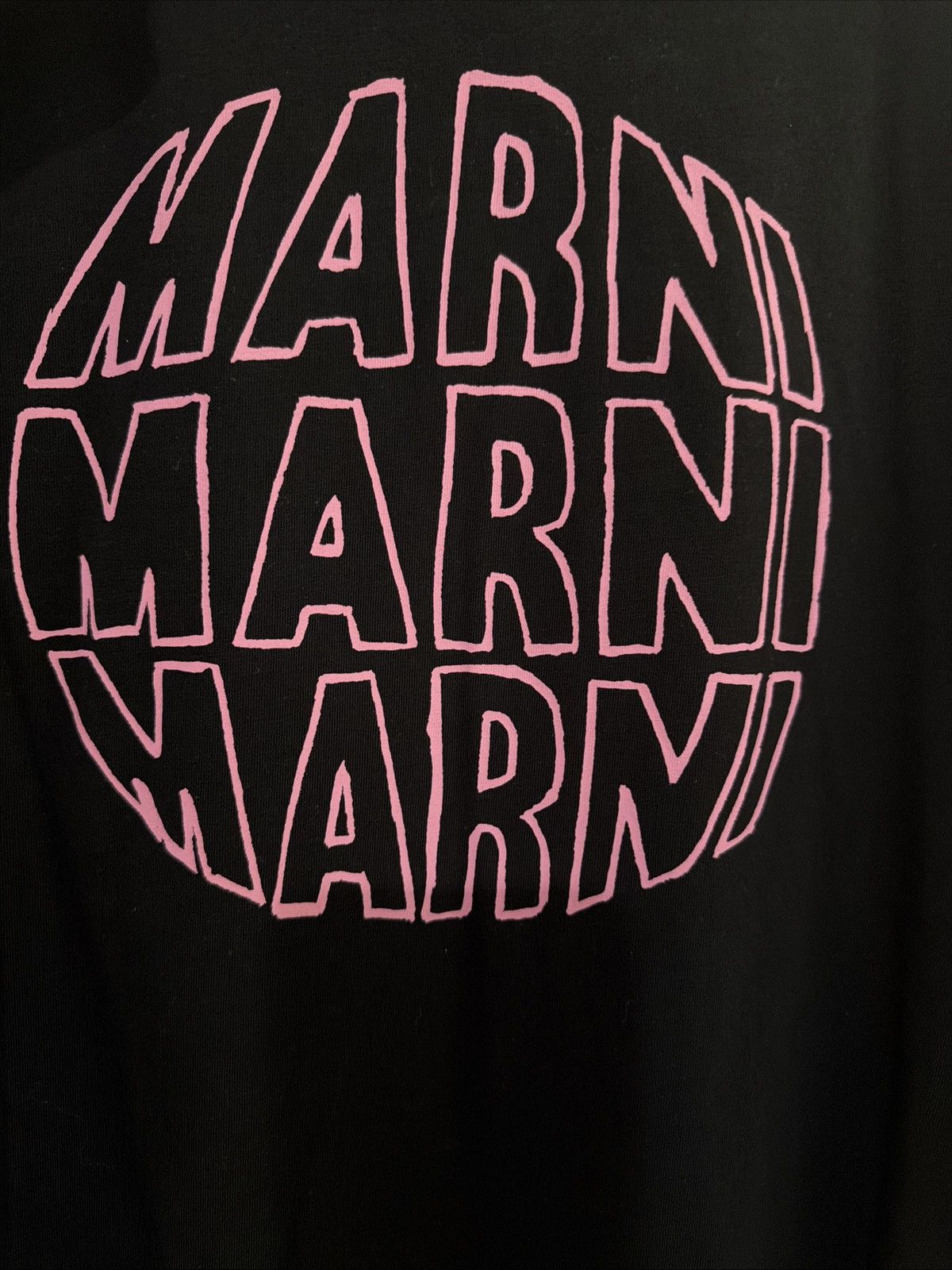 Marni MARNI short-sleeve round-neck printed , black Circular Tee Size US XL / EU 56 / 4 - 2 Thumbnail