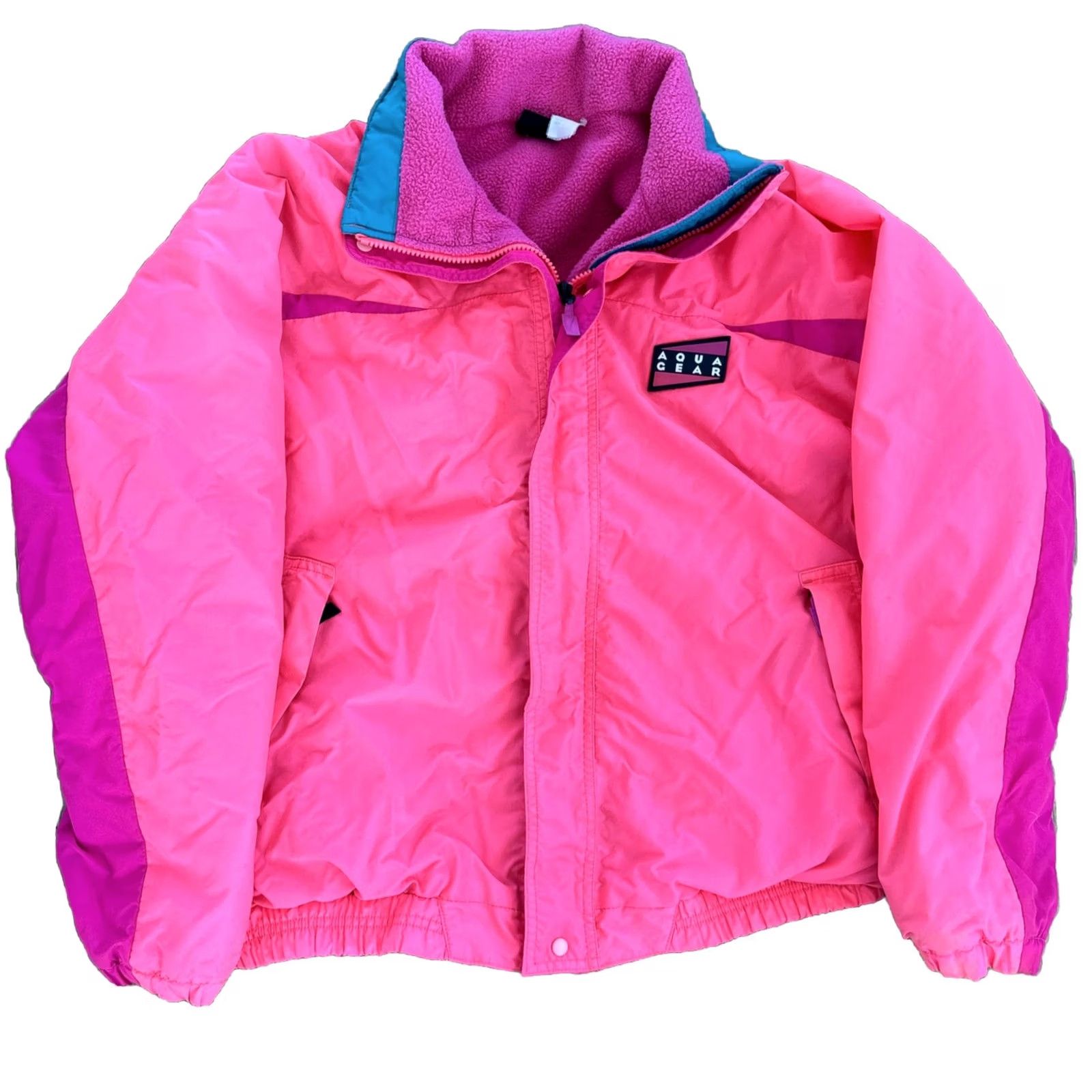 Nike VINTAGE Nike Aqua Gear Puffer Jacket Mens XL Pink 90s Swoosh Ski Gear Geometric Lightweight Olympic 26" 24" 24" 20" Size XL Mens Size US XL / EU 56 / 4 - 2 Thumbnail