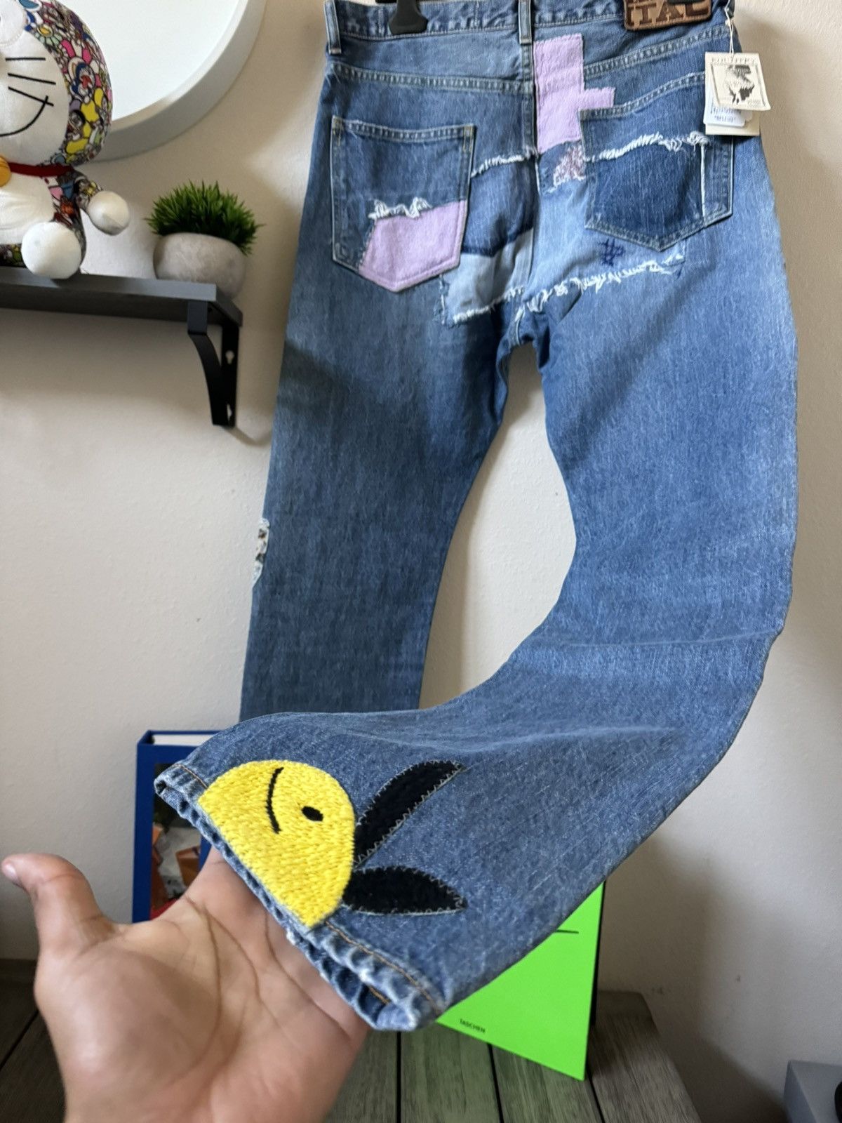 Kapital Kapital Patchwork OKABILLY Jeans GRAIL Size US 32 / EU 48 - 6 Thumbnail