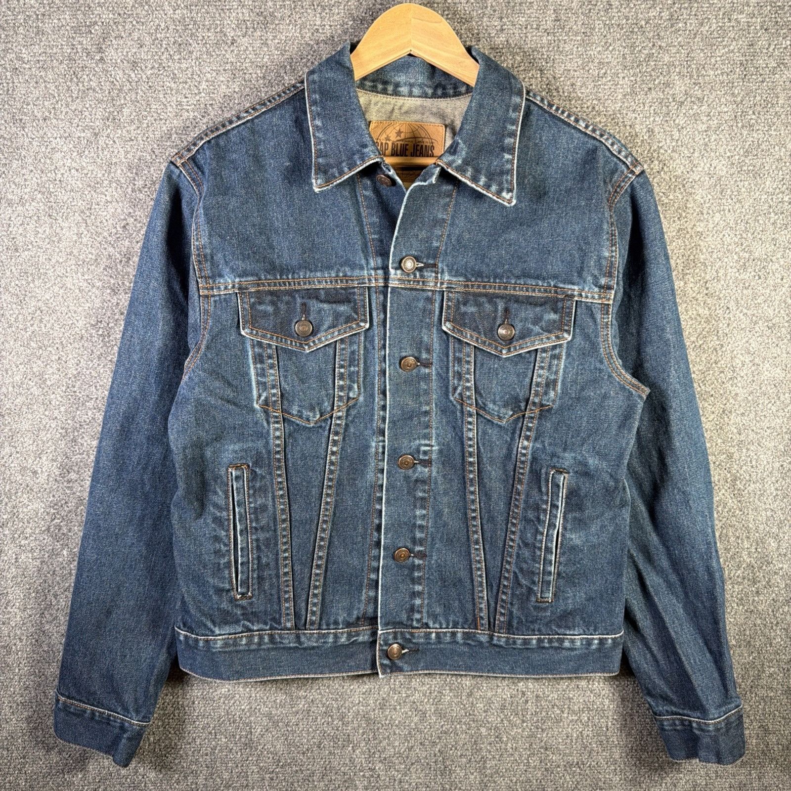 Gap Vintage Gap Denim Jacket Mens Small Jeans Bomber Trucker Size US S / EU 44-46 / 1 - 1 Thumbnail