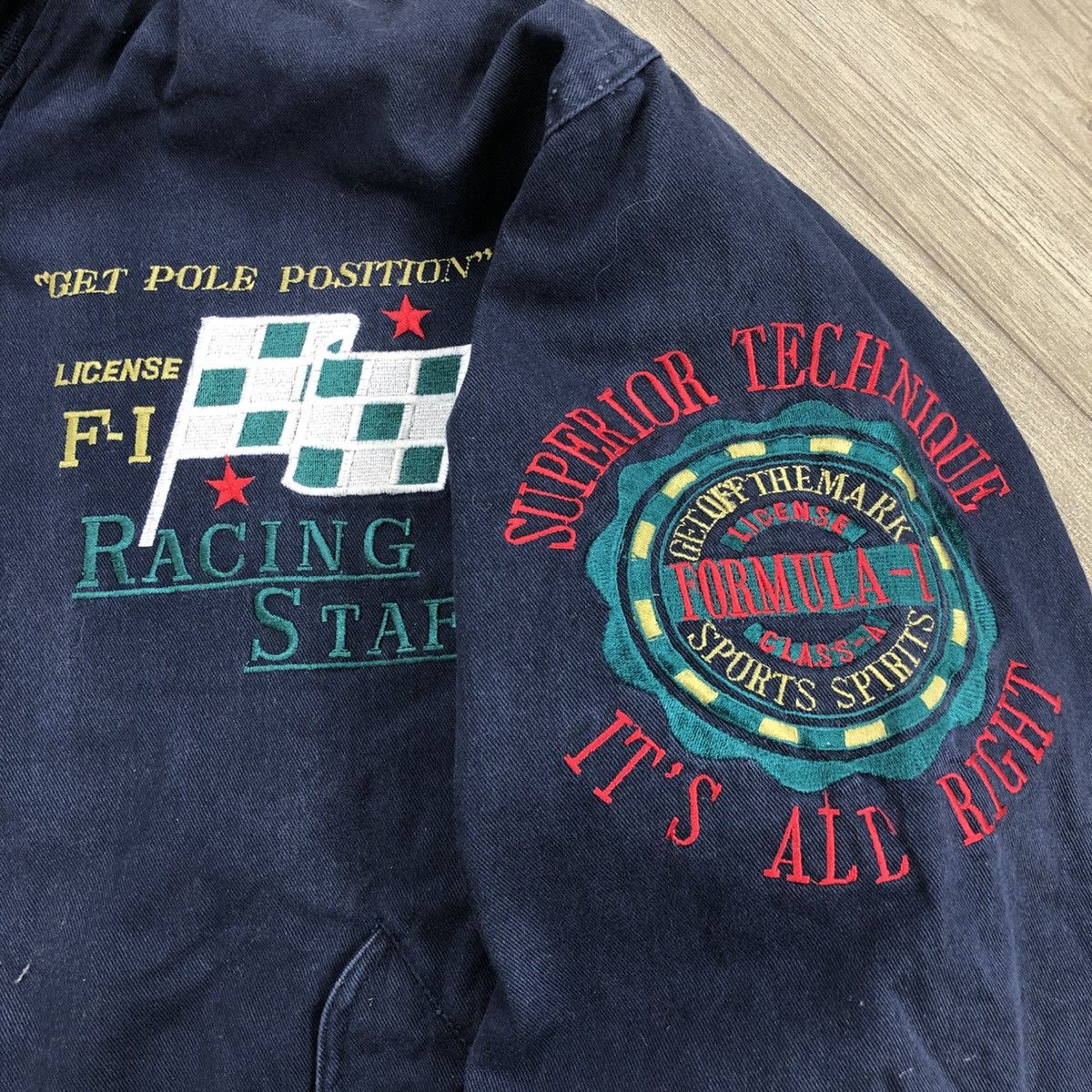 Formula 1 × Vintage Vintage 90s Formula 1 Big Lizard Racing Staff Bomber Jacket Size US L / EU 52-54 / 3 - 4 Thumbnail