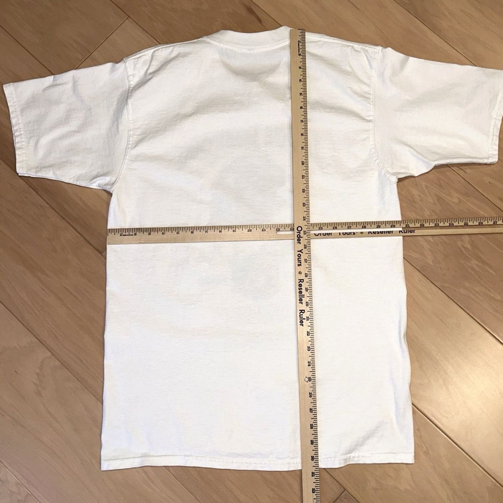 Gildan VINTAGE Jackie Robinson 50th Anniversary 1997 Tee Short Sleeve Men’s Large Baseball Shirt White Knit Cotton Logo Graphic Print Dodgers 90s Mens Size US 33 - 5 Thumbnail