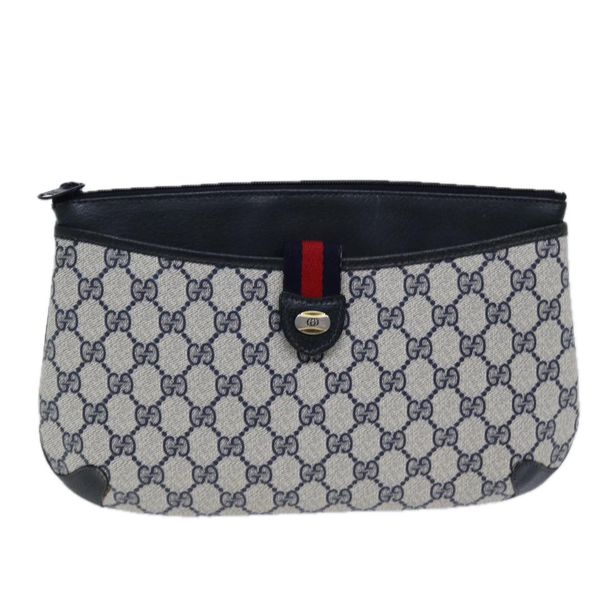 Gucci GUCCI GG Supreme Sherry Line Shoulder Bag Pvc Navy Red 39 Size ONE SIZE - 13 Thumbnail