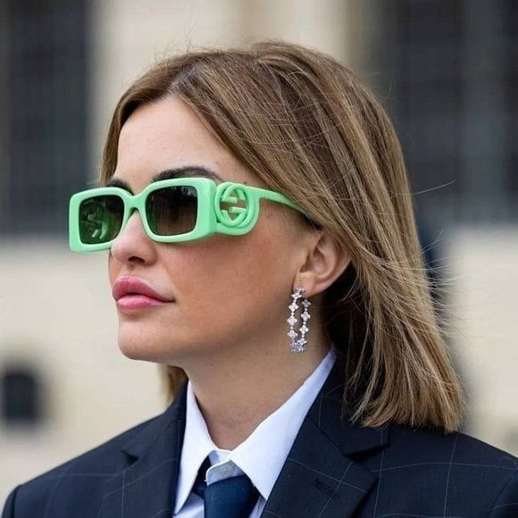 image of Newest Gucci Gg1325S 004 Sunglasses in Green, Women's