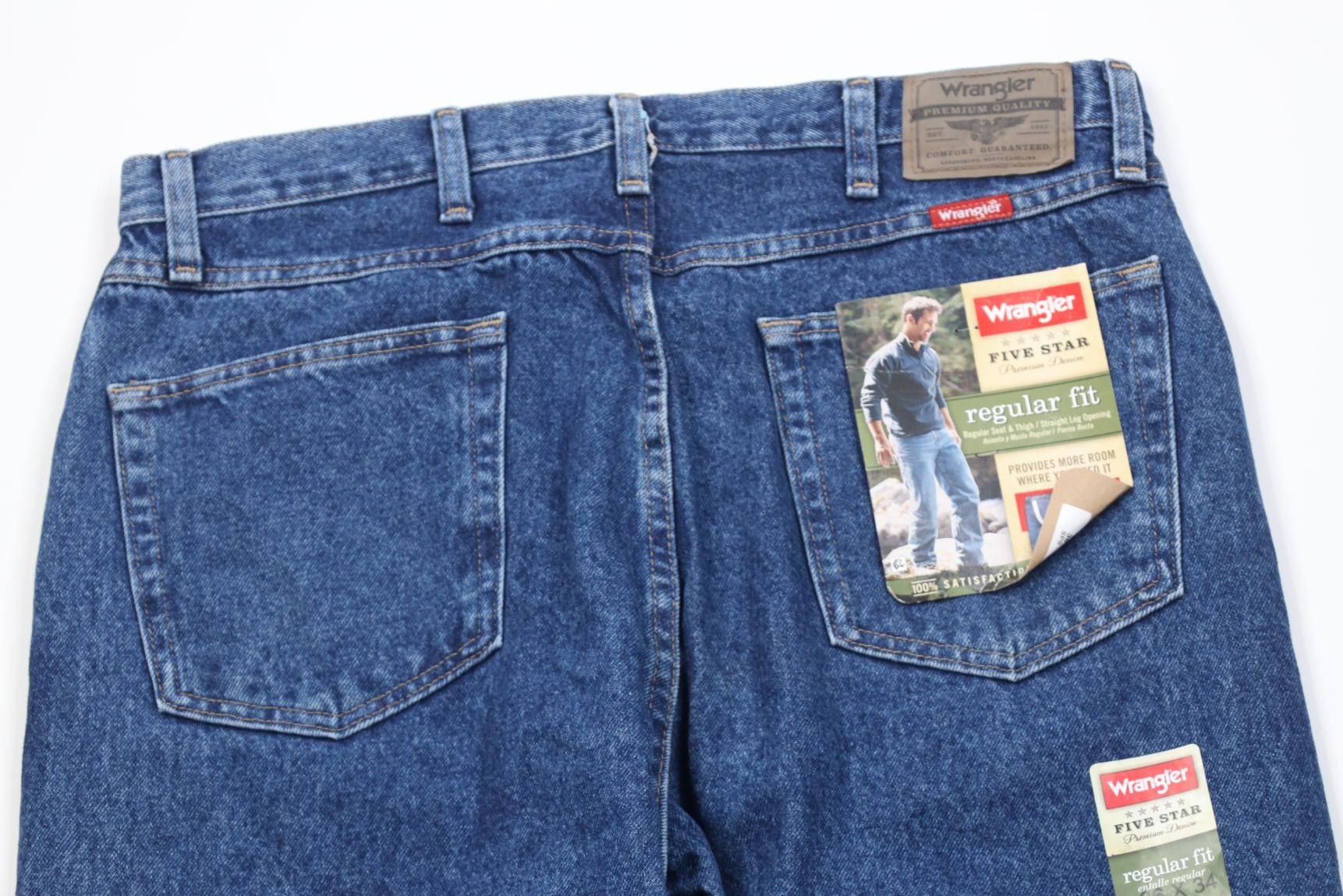 Wrangler Deadstock Vintage Y2K Wrangler Fit Straight Leg Denim Jeans Size US 36 / EU 52 - 9 Thumbnail