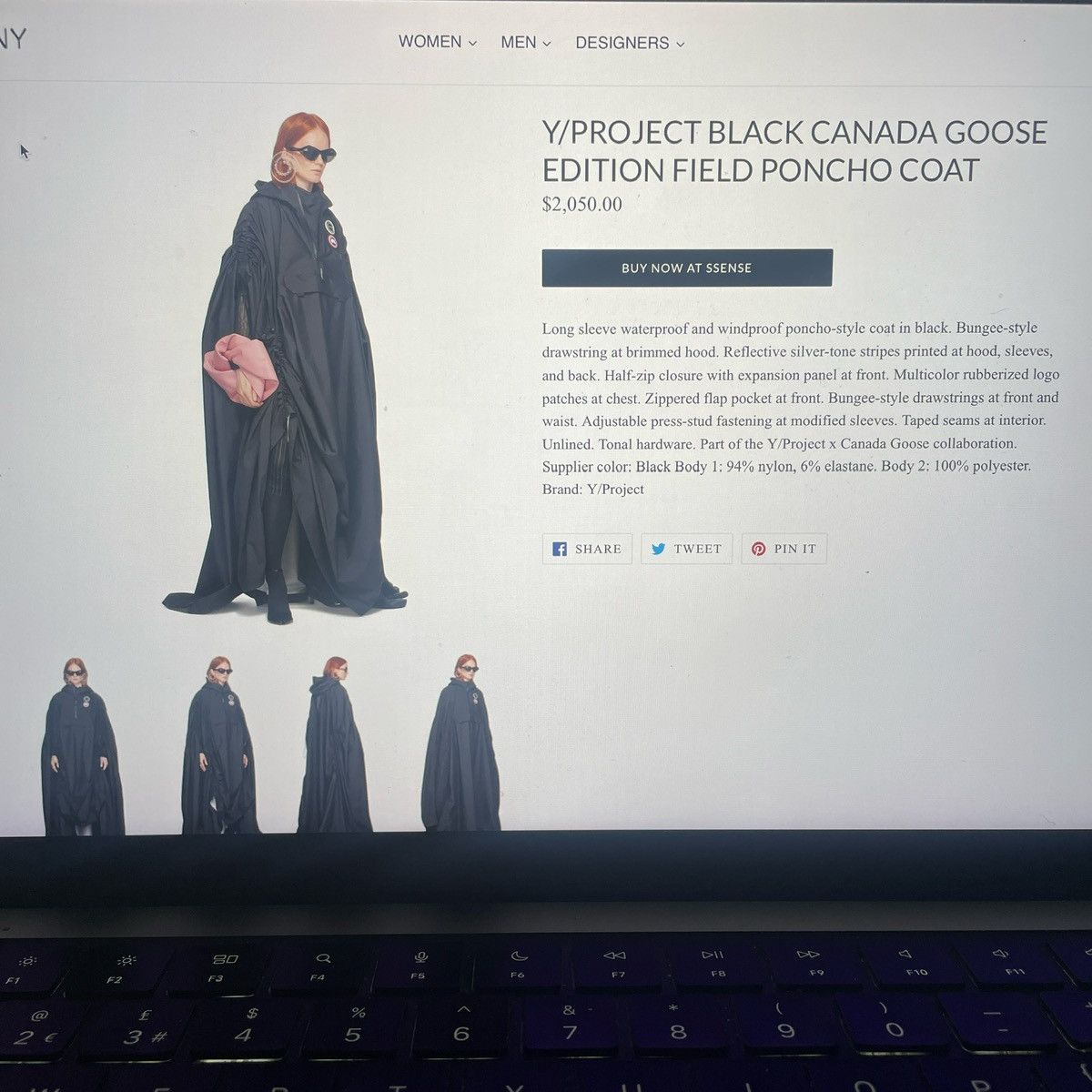 Canada Goose × Y/Project YPROJECT X CANADA GOOSE FIELD PANELLED PONCHO IN ICE CAMO Size US L / EU 52-54 / 3 - 11 Thumbnail