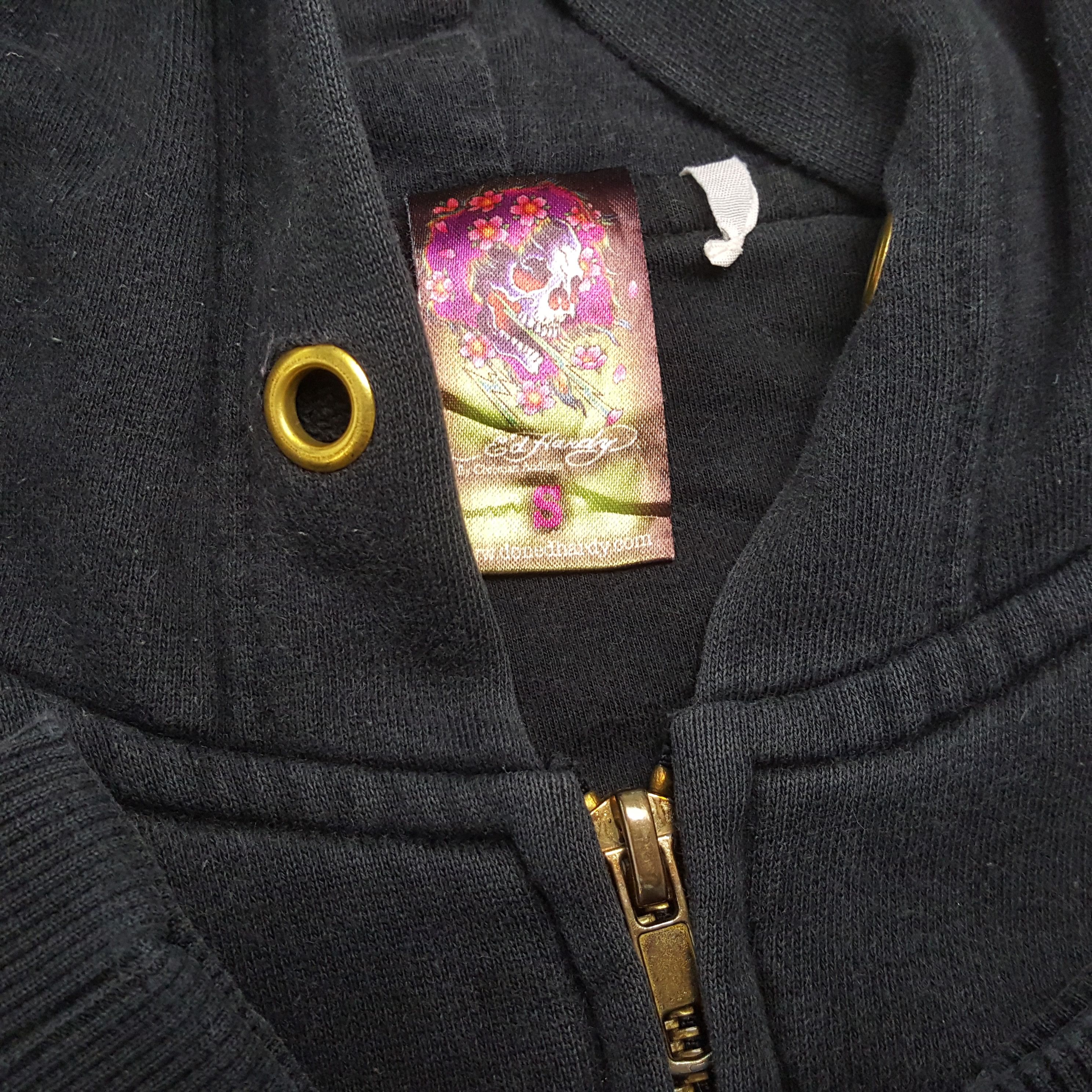 Christian Audigier × Ed Hardy × Vintage ED HARDY Rare Design Punk Rock Style Zipper Hoodies Size US S / EU 44-46 / 1 - 9 Thumbnail