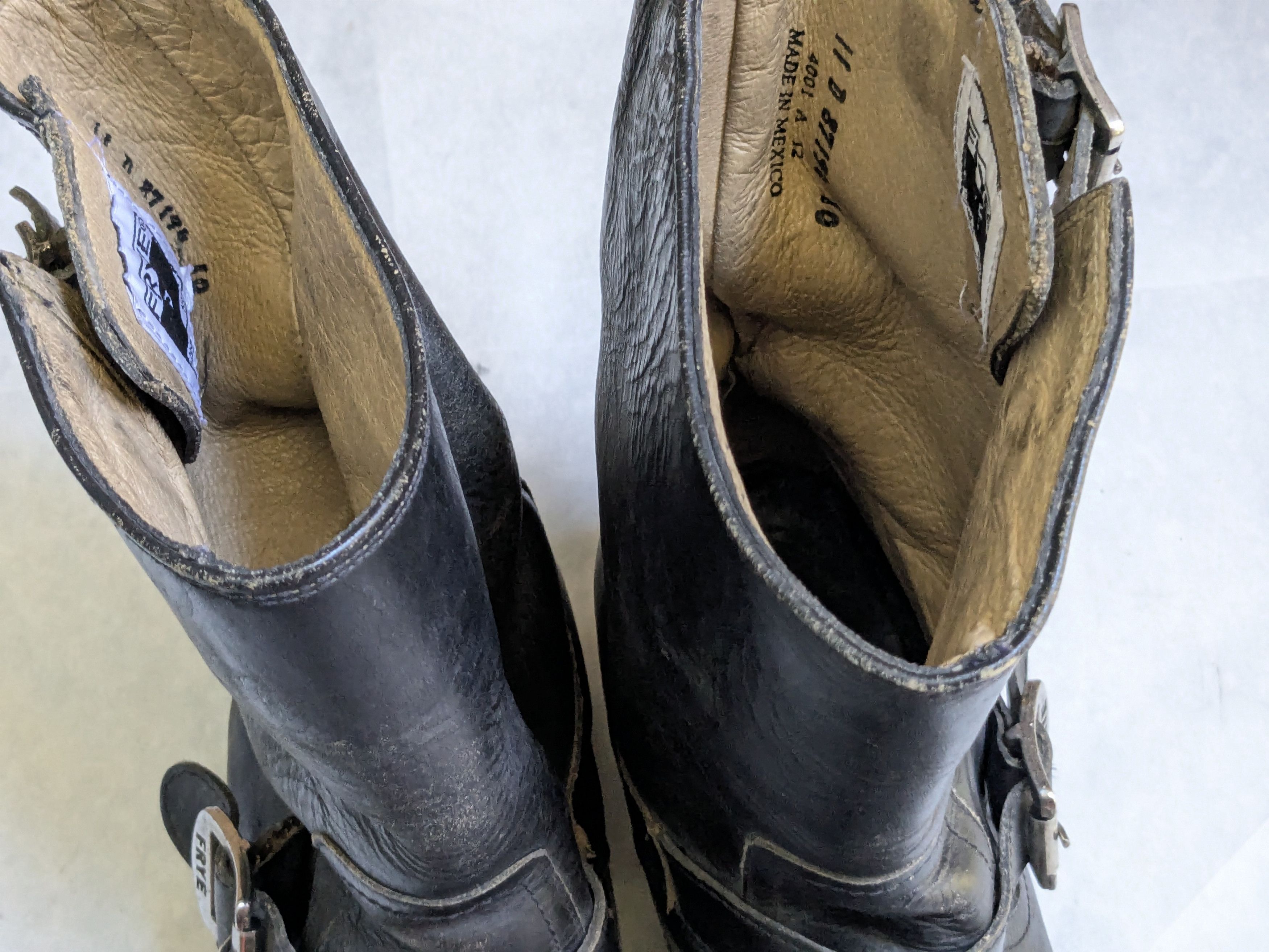 Frye Frye Engineer Black Leather 11 D Leather Buckle Size US 11 / EU 44 - 3 Thumbnail