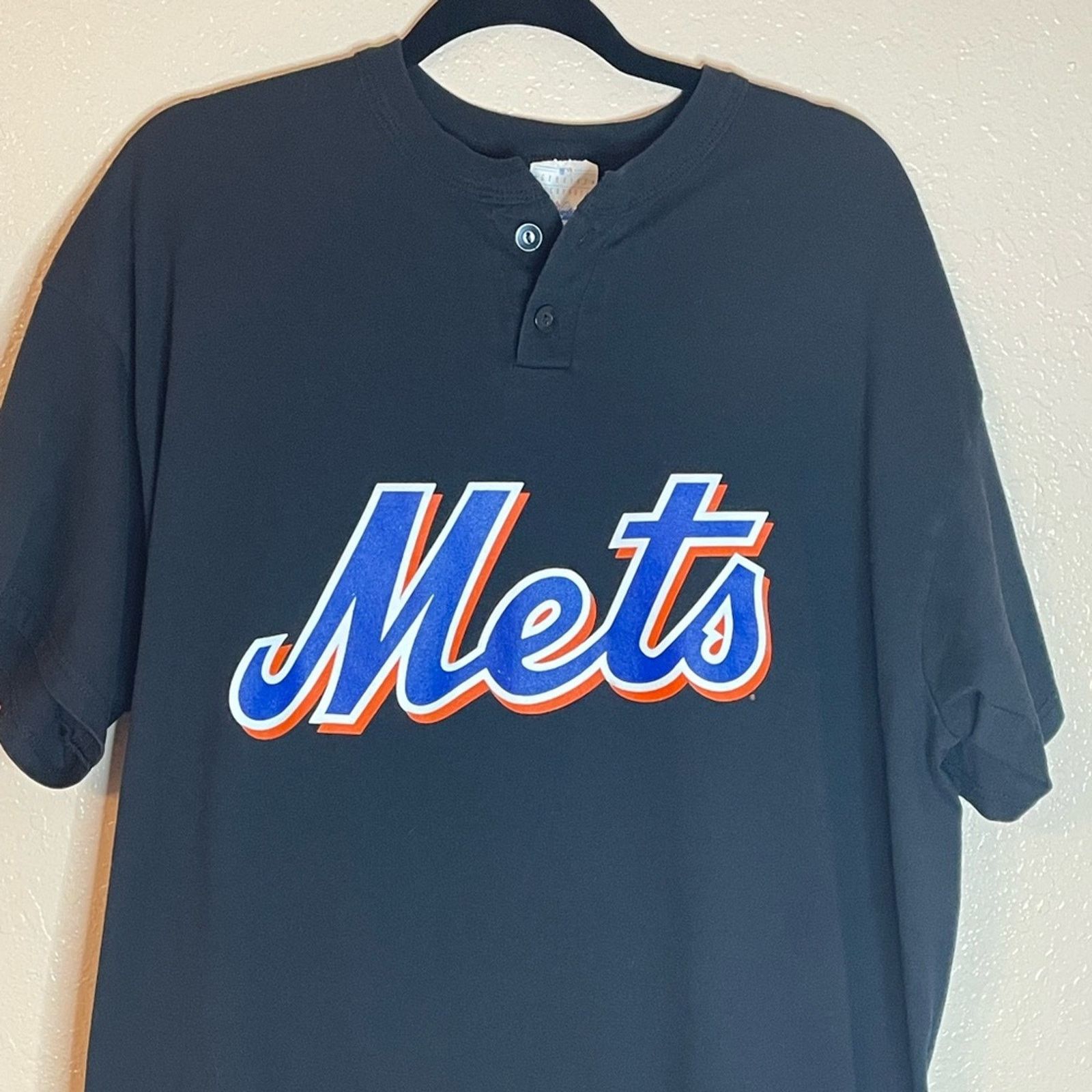 Majestic Vintage New York Mets MLB Black Cool Base Practice Jersey 2x Size US XXL / EU 58 / 5 - 1 Thumbnail
