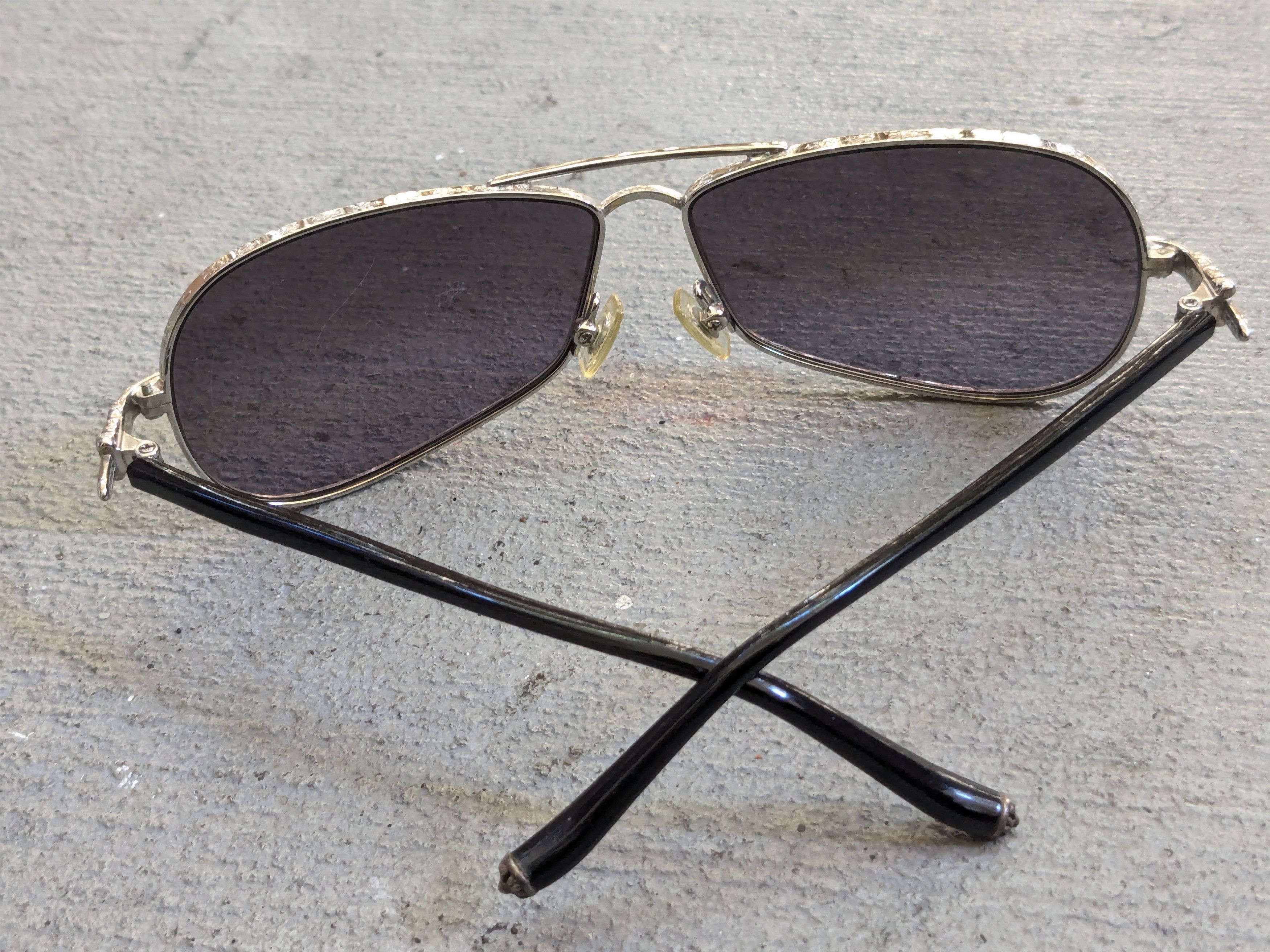 Chrome Hearts Chrome Hearts "Red" Sunglasses Black Silver Gray Aviator Size ONE SIZE - 14 Thumbnail