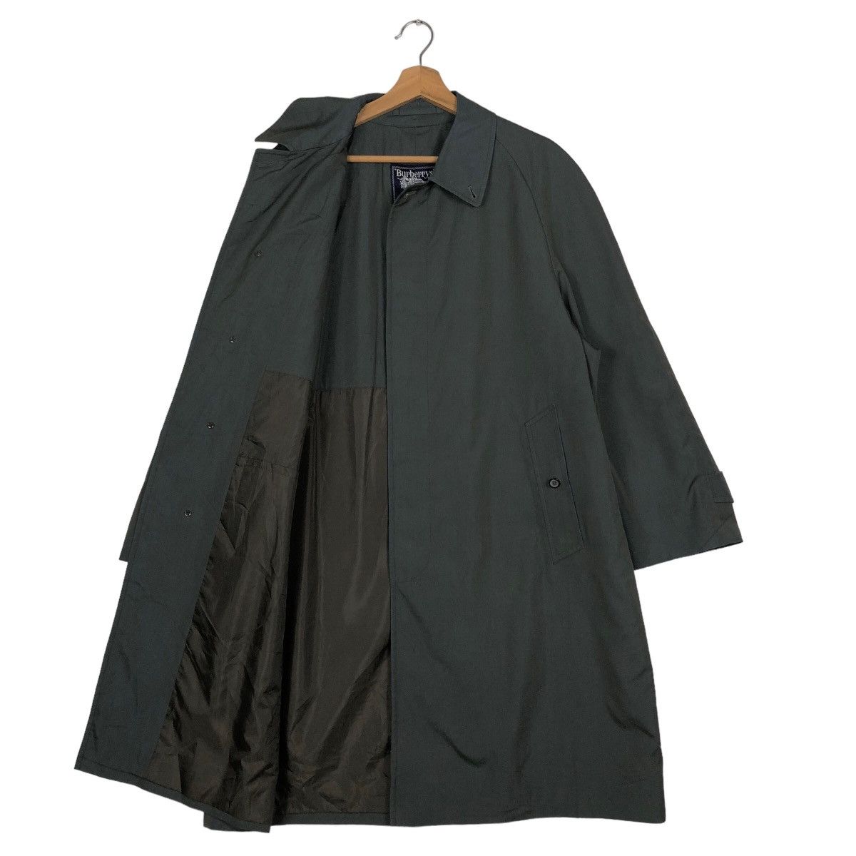 Burberry 🔥Vintage Long Jacket Burberrys Rich Black Size US M / EU 48-50 / 2 - 8 Thumbnail