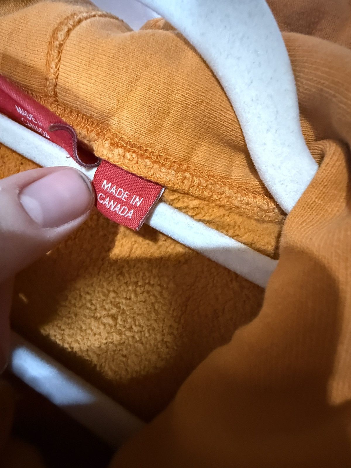Supreme Supreme FW18 Repeat Sleeve Logo Hooded Sweatshirt Orange Size US XL / EU 56 / 4 - 8 Thumbnail