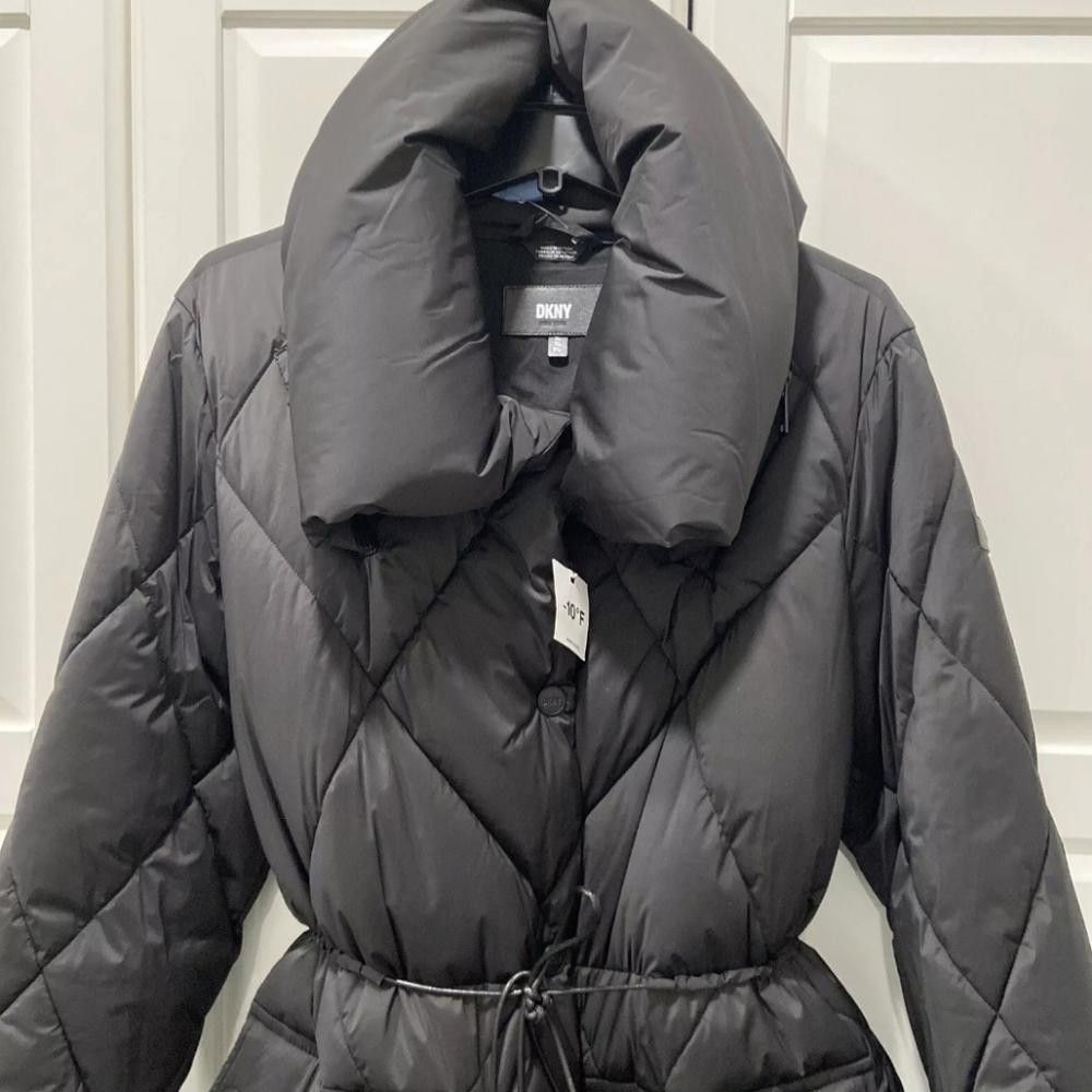DKNY DKNY Womens Pillow-Collar Puffer Coat Black M, XL, & 2XL Size XL / US 12-14 / IT 48-50 - 3 Thumbnail
