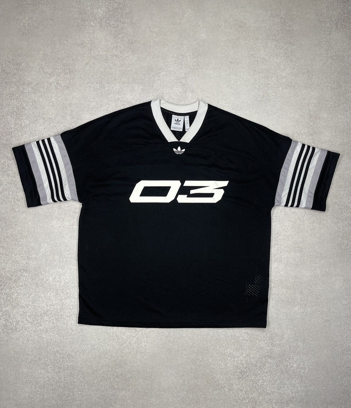 Adidas Mens Adidas Sports Jersey Black Double Big Logo Size US L / EU 52-54 / 3 - 3 Thumbnail