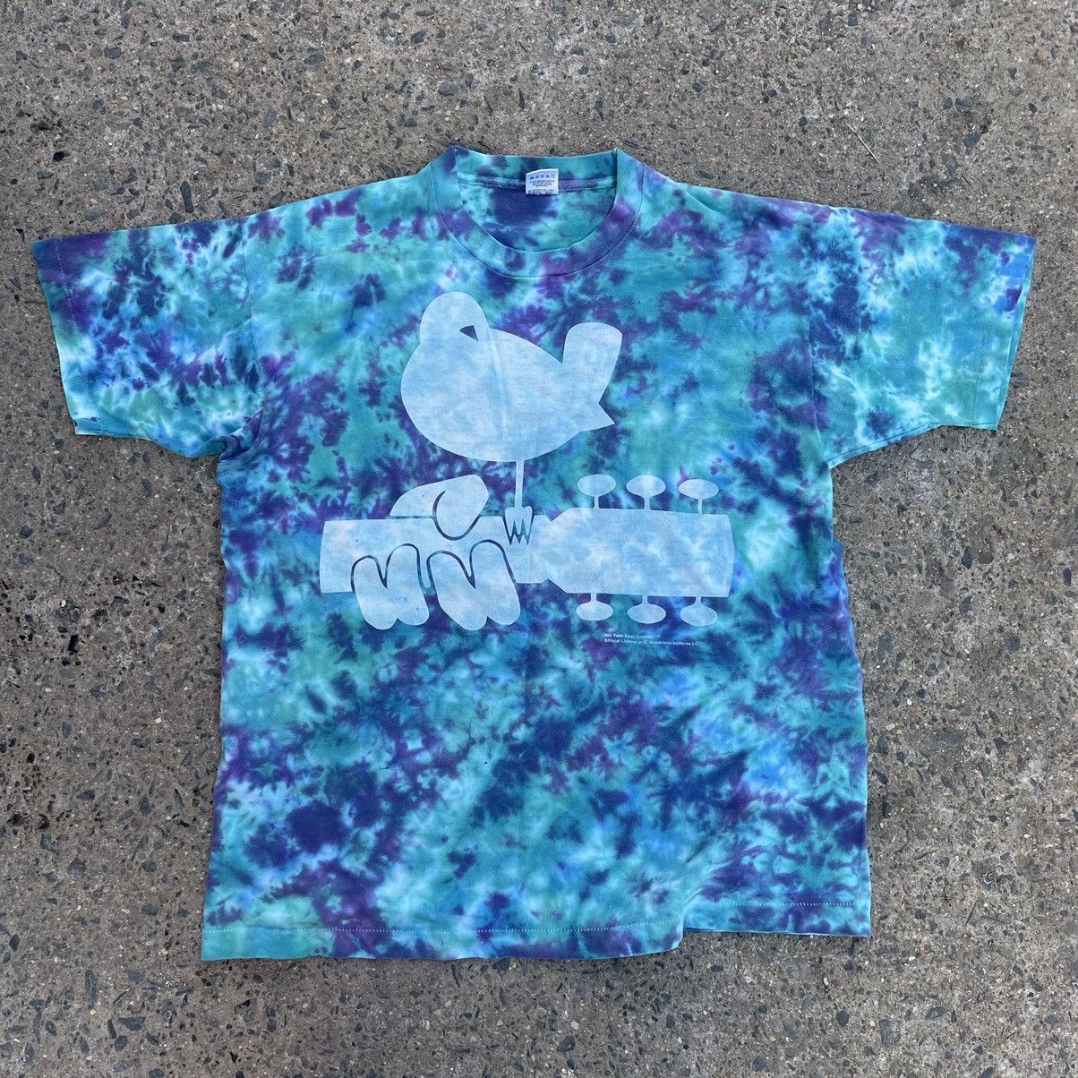 Band Tees Vtg 94 WOODSTOCK Music Festival Single Stitch Tye Dye Shirt Size US XL / EU 56 / 4 - 1 Thumbnail