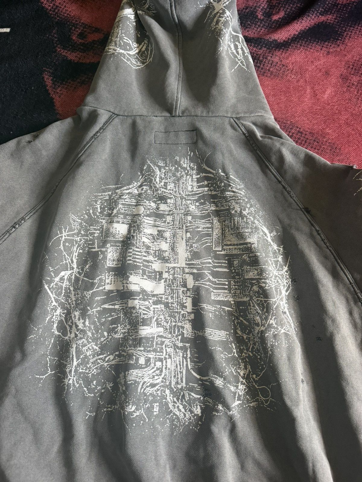 Somar Thrashed Tetsuo Hoodie in Gray, Men's (Size L) — image 4 of 5