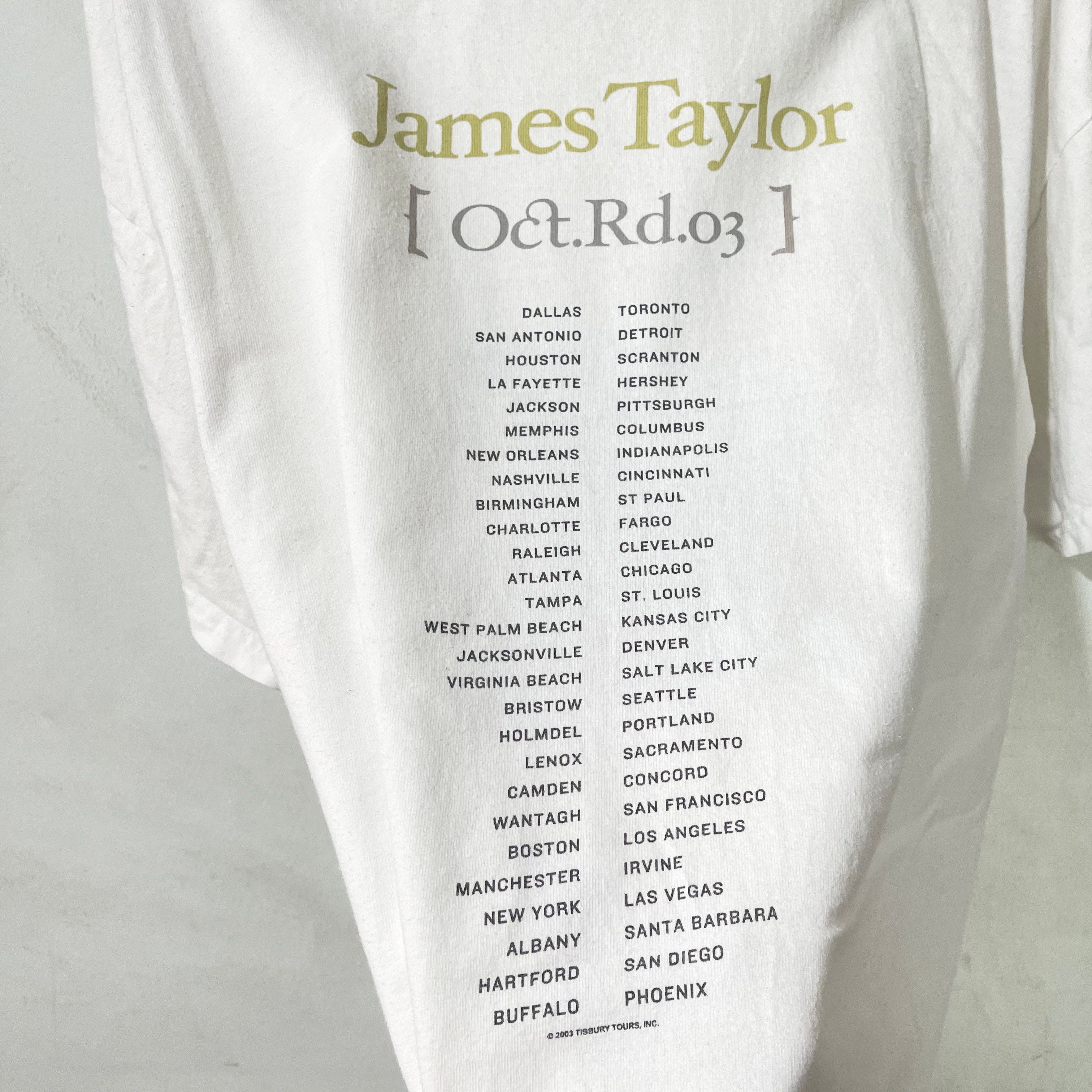 Band Tees Vintage 2003 James Taylor Tour T-Shirt Size US XL / EU 56 / 4 - 3 Thumbnail