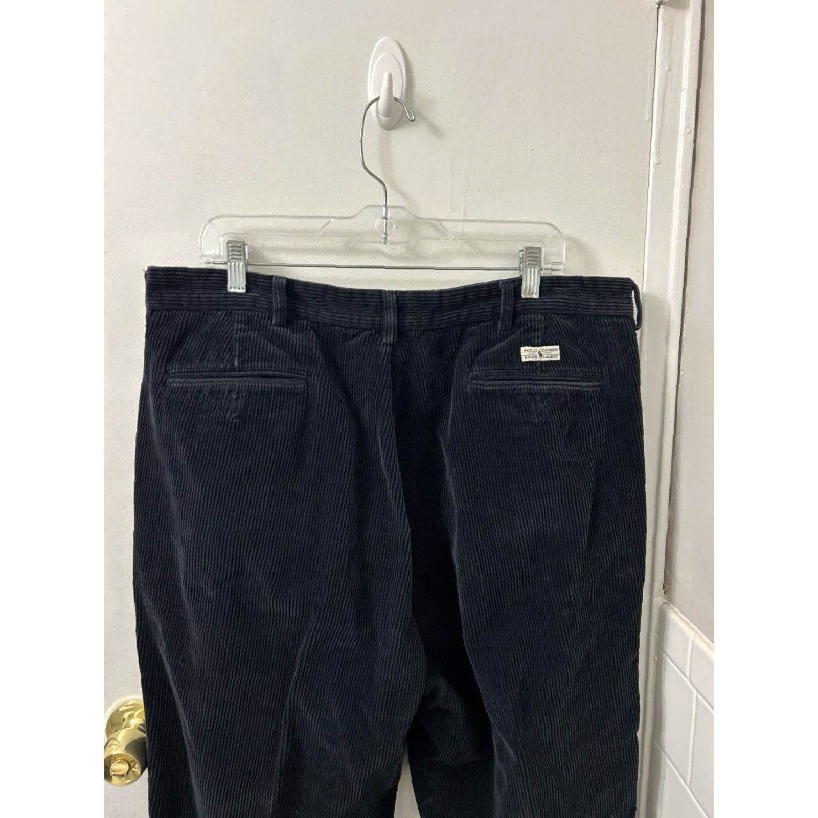 Polo Ralph Lauren VTG Polo Ralph Lauren Andrew Corduroy Pants Mens 40x30 Navy Pleated Trousers Size US L / EU 52-54 / 3 - 7 Thumbnail