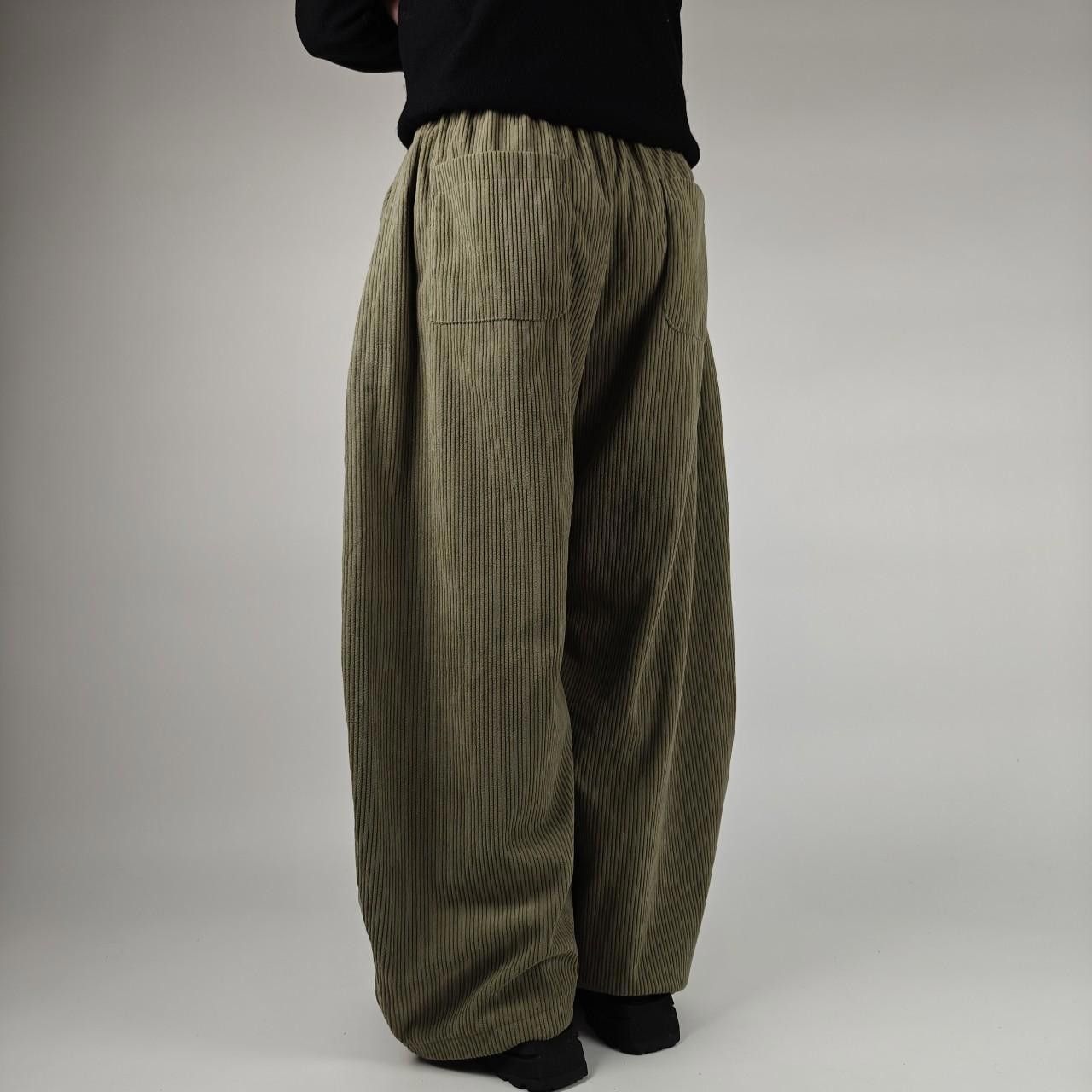 Other Japanese Muted Green Pleated Baggy Pants Size US 32 / EU 48 - 5 Thumbnail