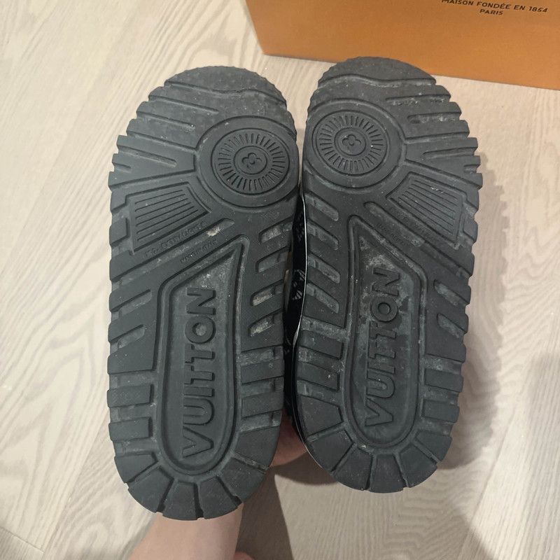 Louis Vuitton Louis Vuitton Trainer Maxi Black and White Sneakers -2508 Size US 8 / EU 41 - 2 Thumbnail