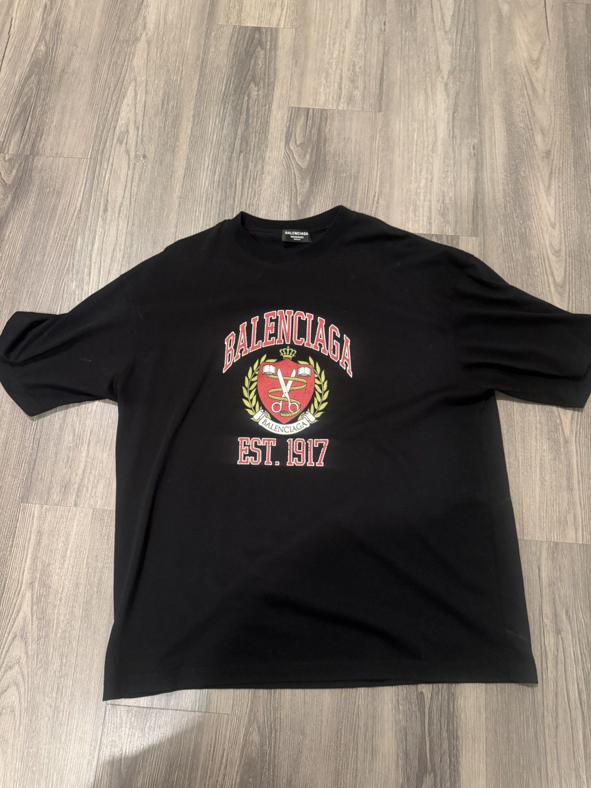 Balenciaga Balenciaga Universiry T Shirt Size US L / EU 52-54 / 3 - 1 Thumbnail