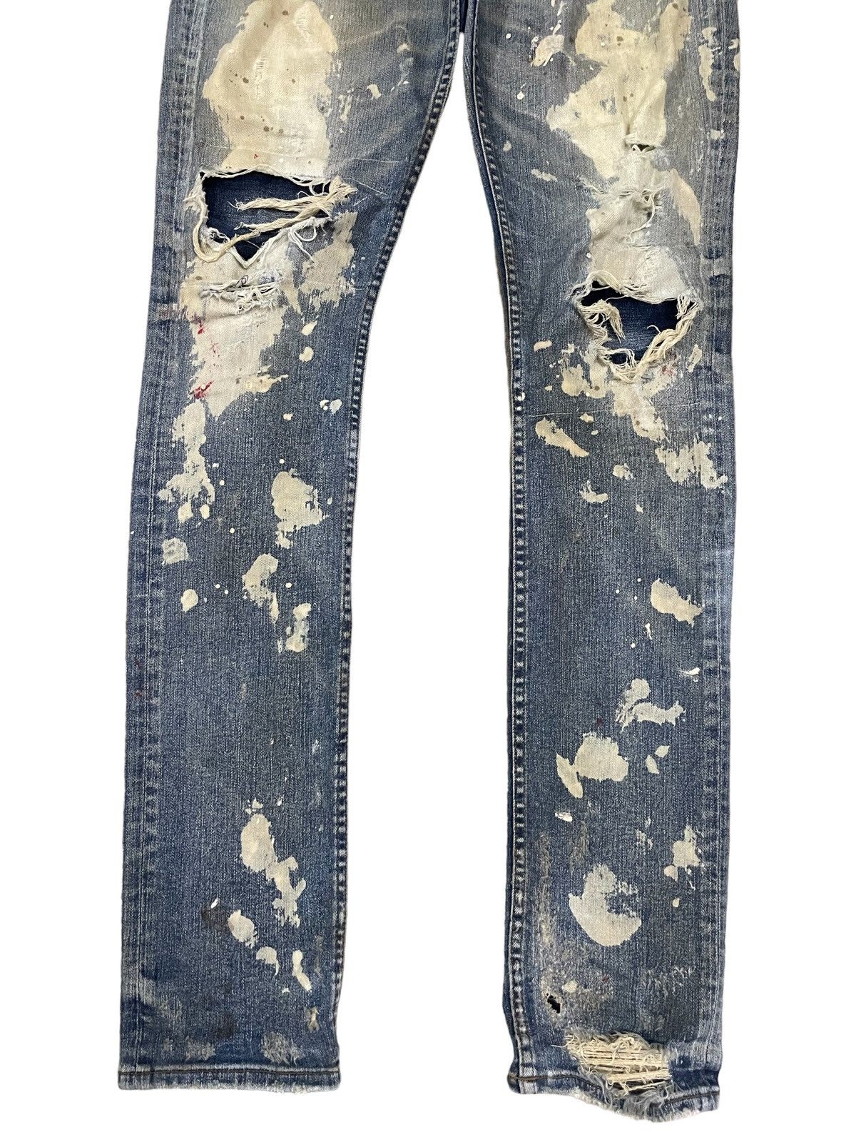 Fagassent Toshiki Aoki Fagassent Paint Splatter Punk Rock Distressed Distort Jeans Size US 31 - 11 Thumbnail