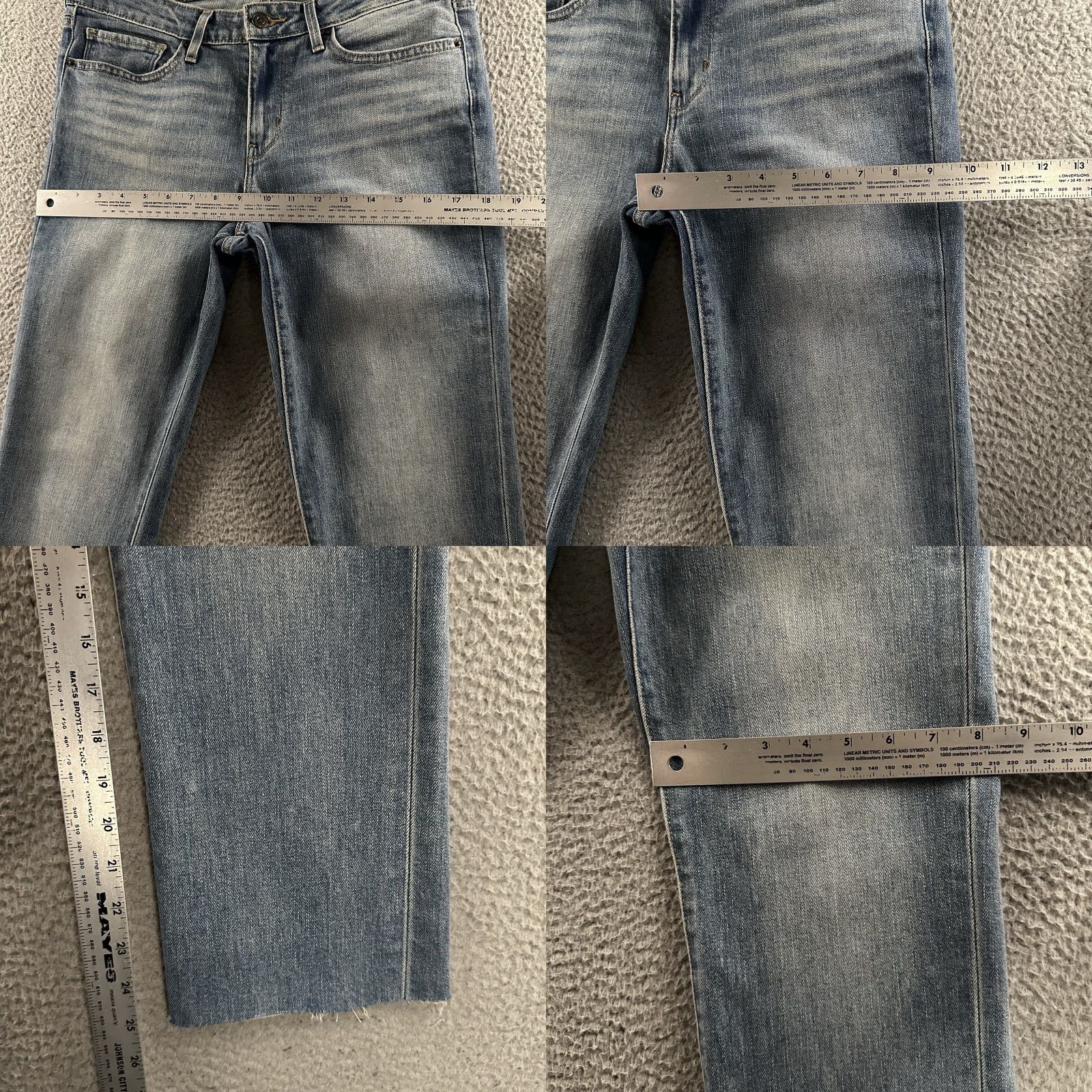 Levi's Levi's Jeans Blue Size 30 714 Straight Denim Stretch Cotton Blend Women Regular Size 30" / US 8 / IT 44 - 8 Thumbnail