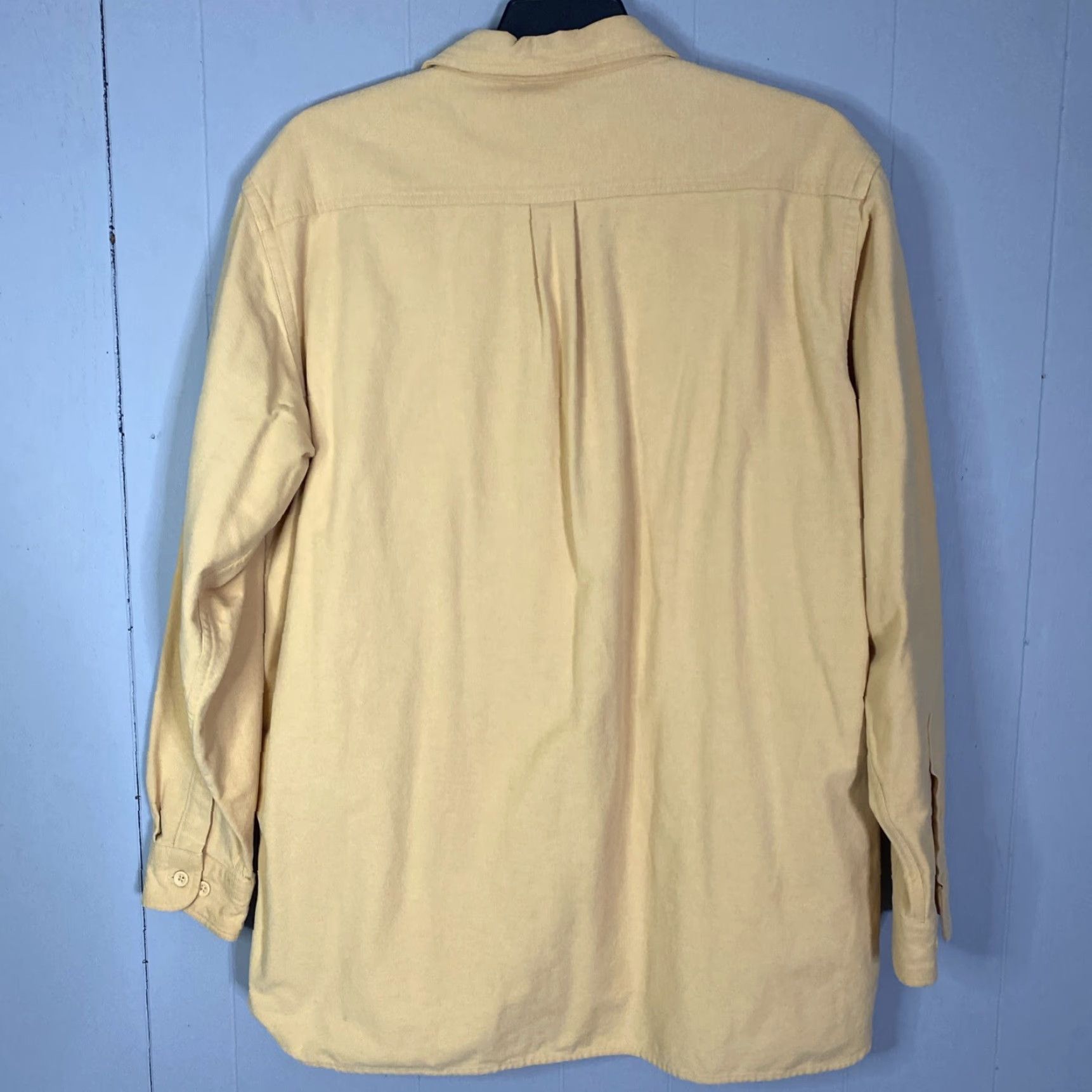 Vintage VTG LL Bean Chamois Shirt Mens XLT Regular Fit Flannel Outdoor 90s Yellow Cotton Button-Up Pockets Heavyweight Casual Workwear Vintage Size US M / EU 48-50 / 2 - 8 Thumbnail