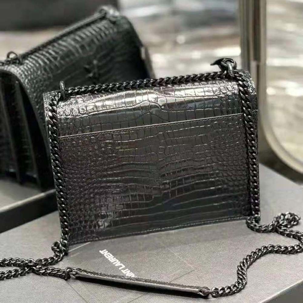 Saint Laurent Paris o1s1wg110924 Size: OS / Sunset Medium Leather Bag in Black Size ONE SIZE - 4 Thumbnail