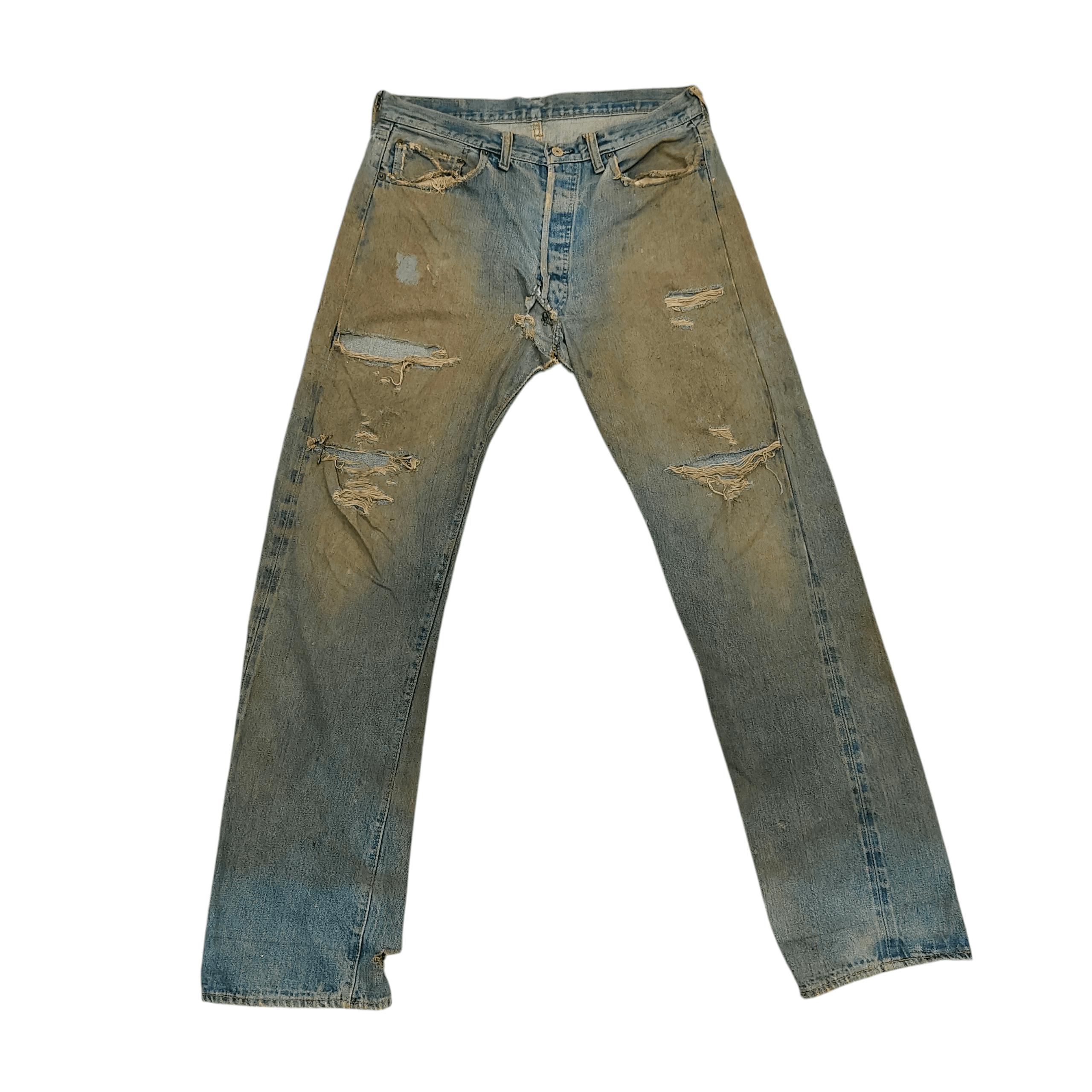 Levi's True Vintage 70s Levi's 501 Selvedge Distressed Ripped Jean Size US 34 / EU 50 - 1 Thumbnail