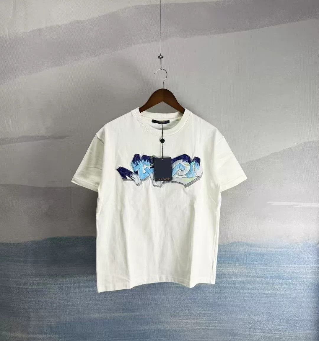 Louis Vuitton Louis Vuitton FW22 Graffiti Embroidery Tee Size US S / EU 44-46 / 1 - 1 Thumbnail